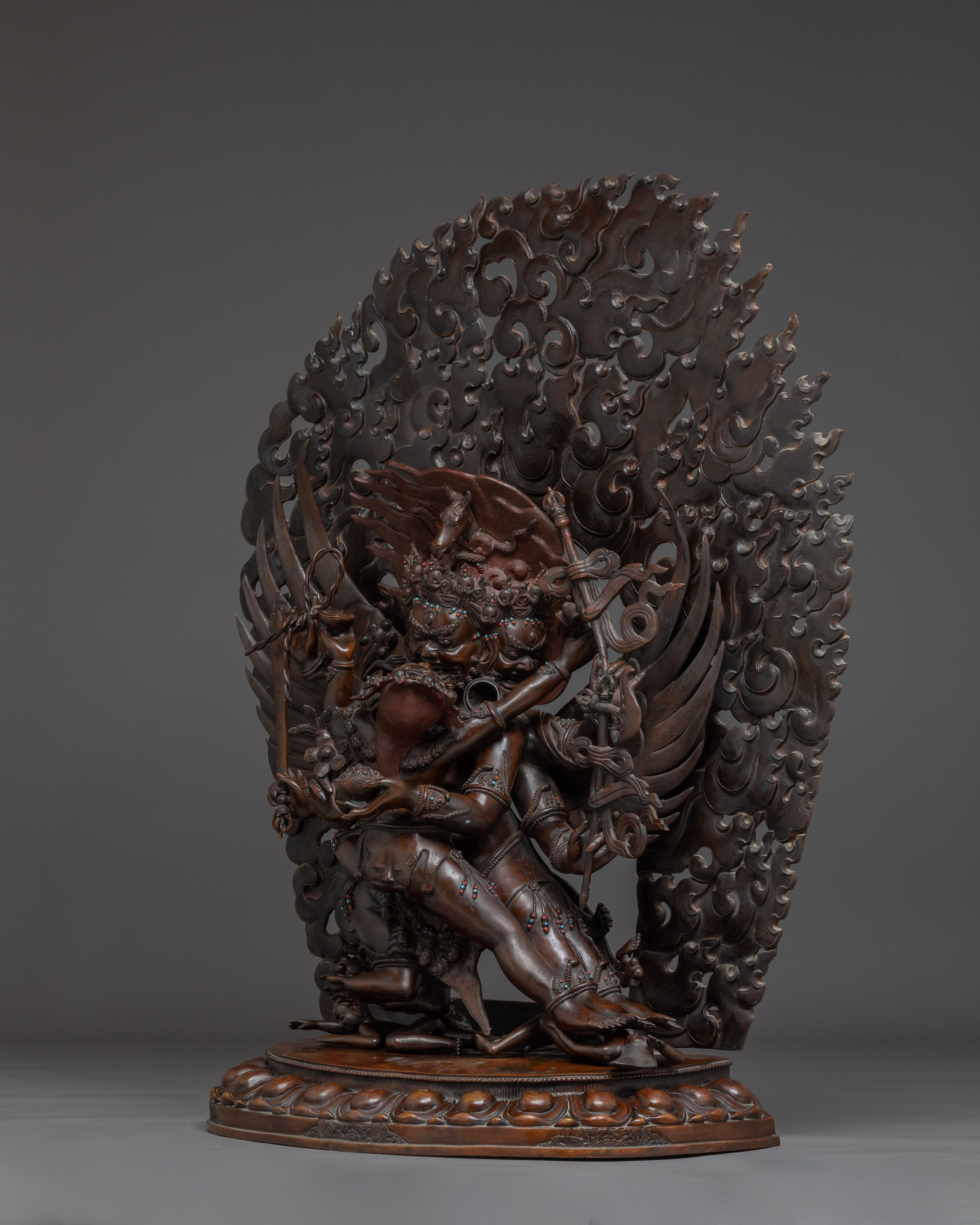 Wrathful Deity Hayagriva Sculpture | Protector in Vajrayana Buddhism
