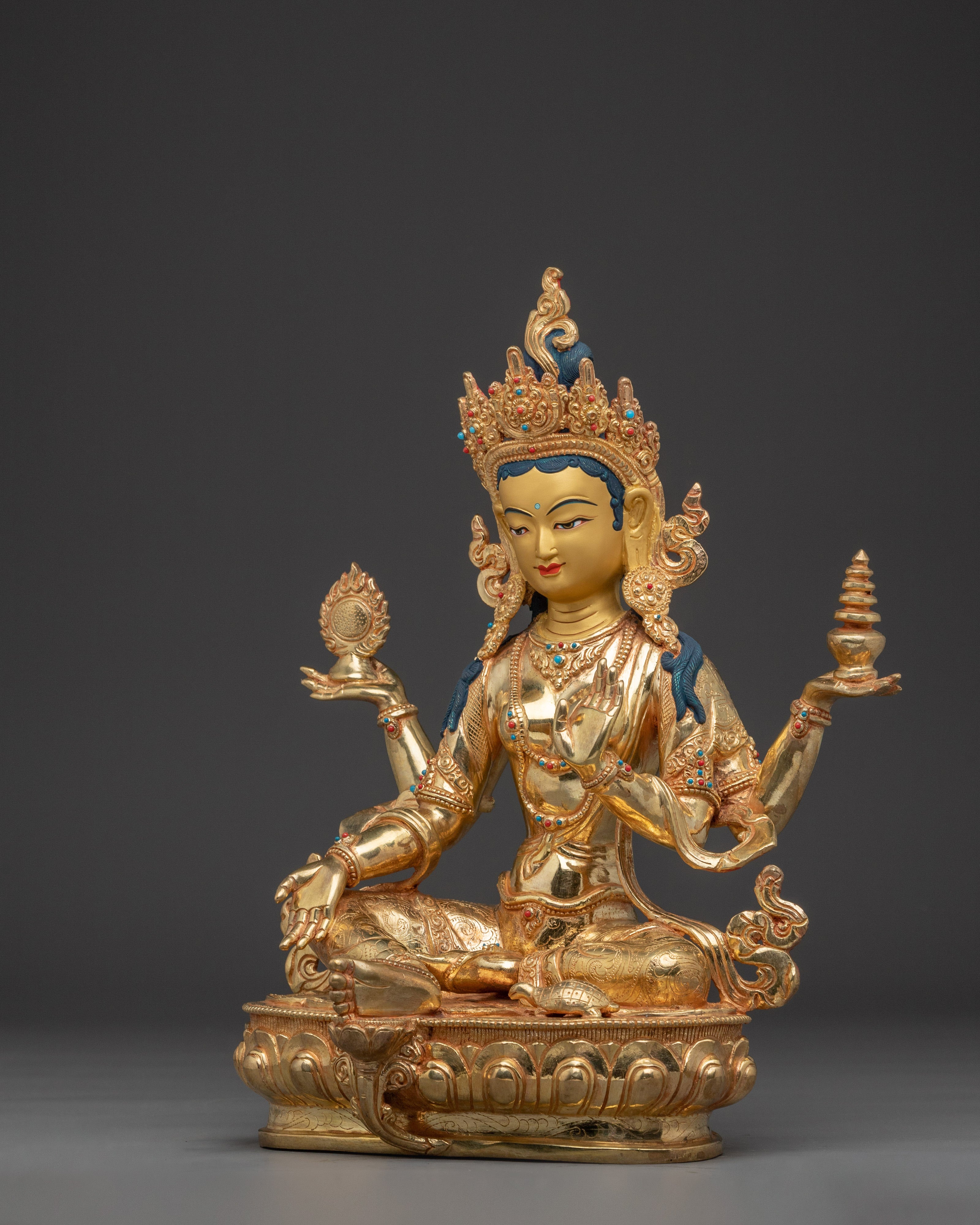 Laxmi Devi Golden Statue | Hindu Goddess of Wealth and Abundance