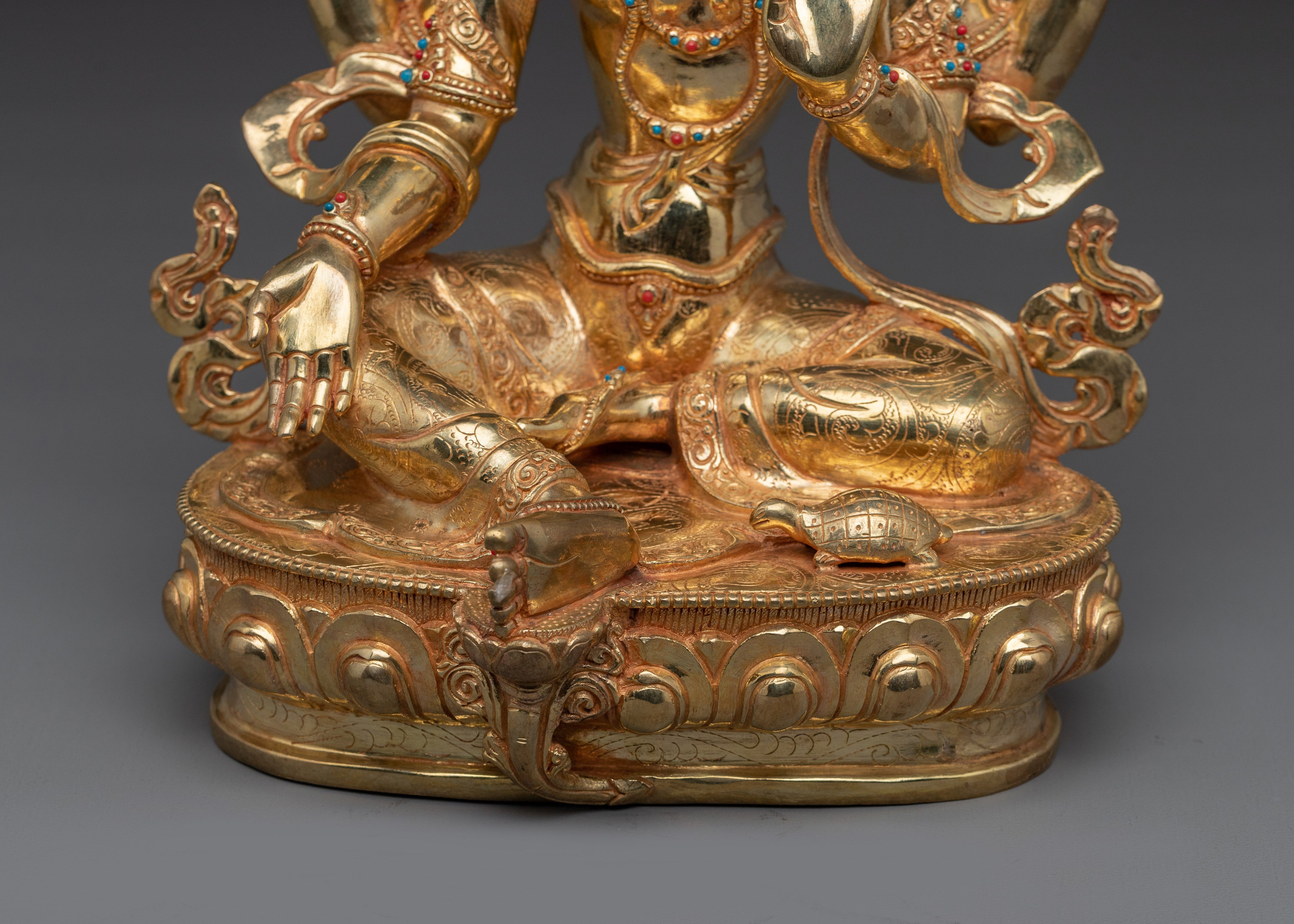 Laxmi Devi Golden Statue | Hindu Goddess of Wealth and Abundance