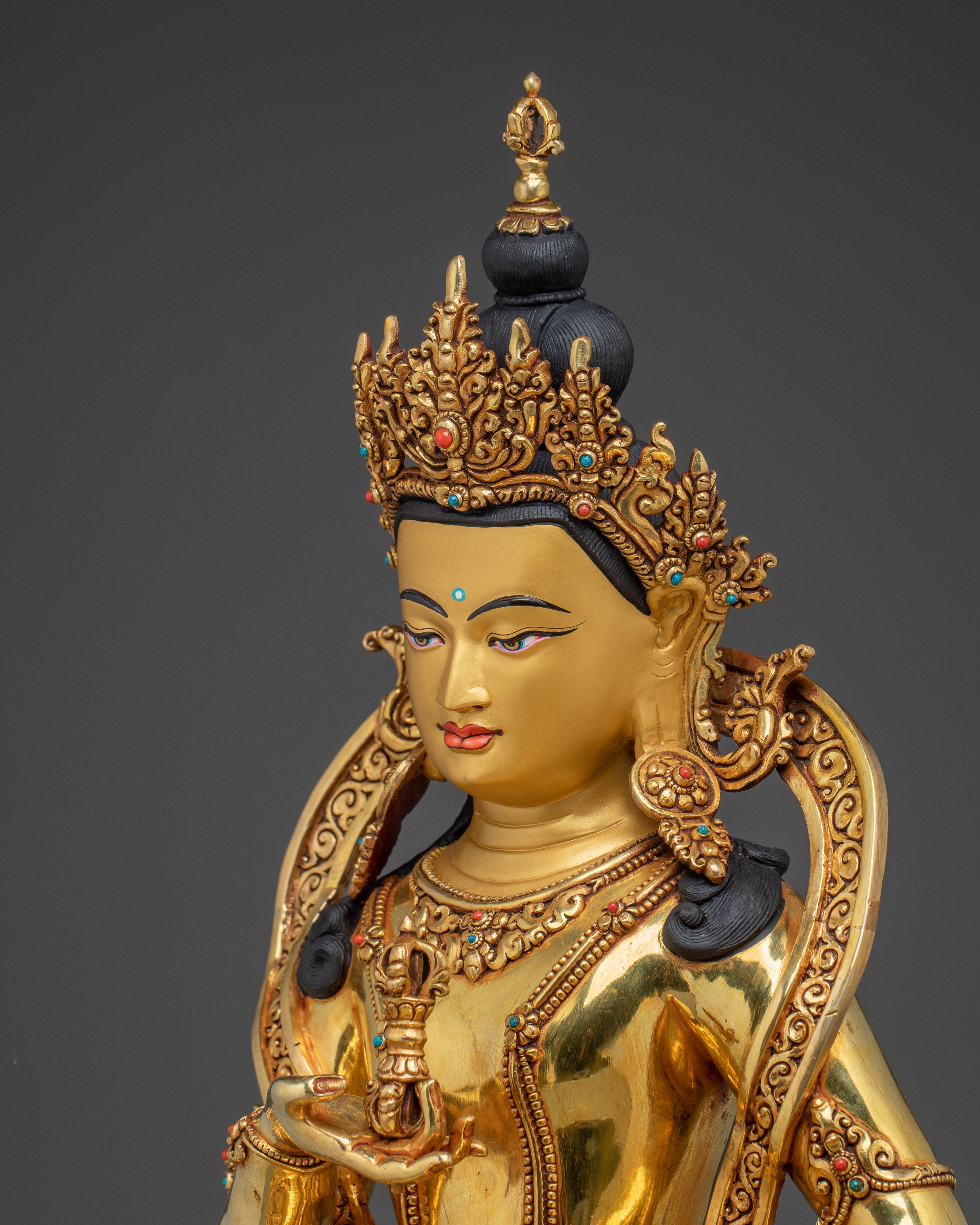 Dorje Sempa Golden Statue | Vajrasattva - Embodiment of Purification