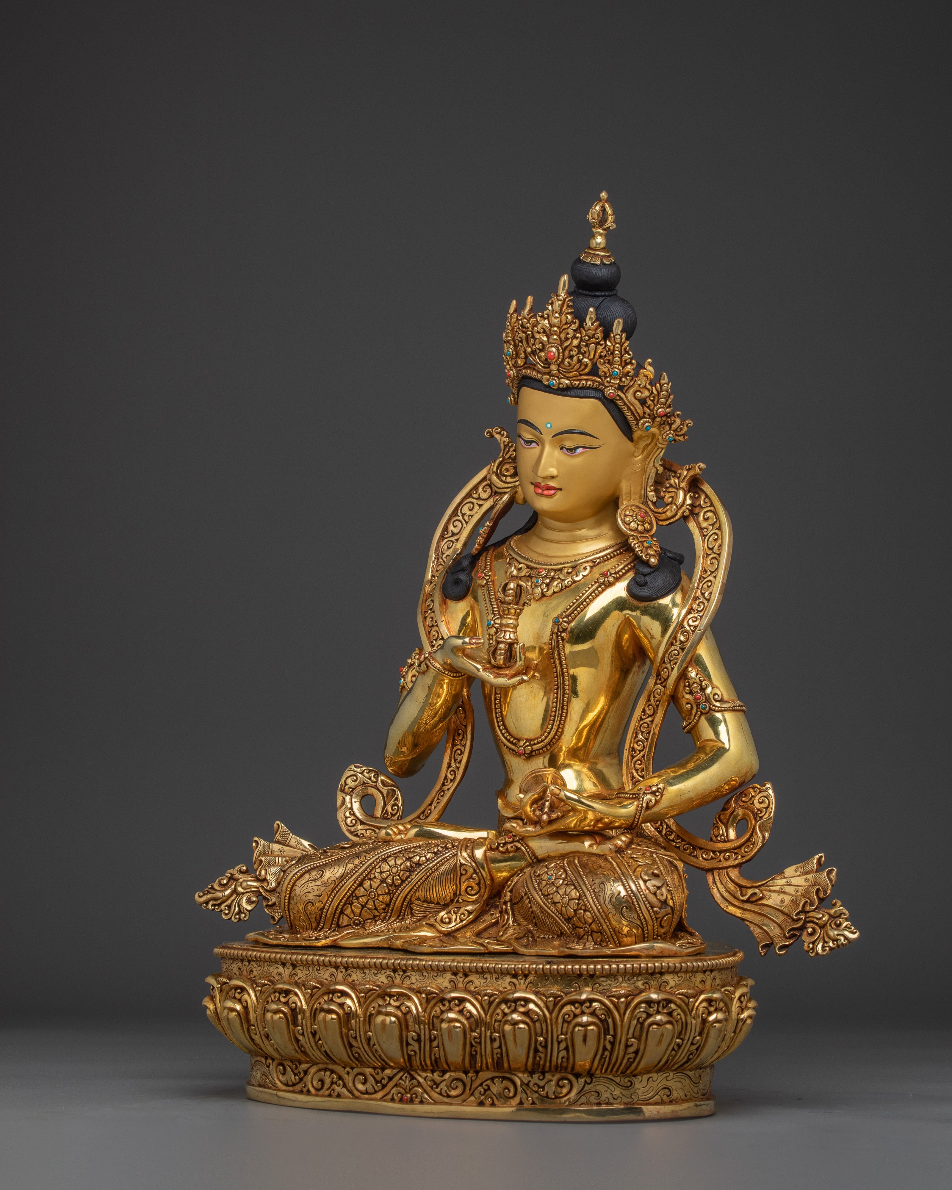 Dorje Sempa Golden Statue | Vajrasattva - Embodiment of Purification
