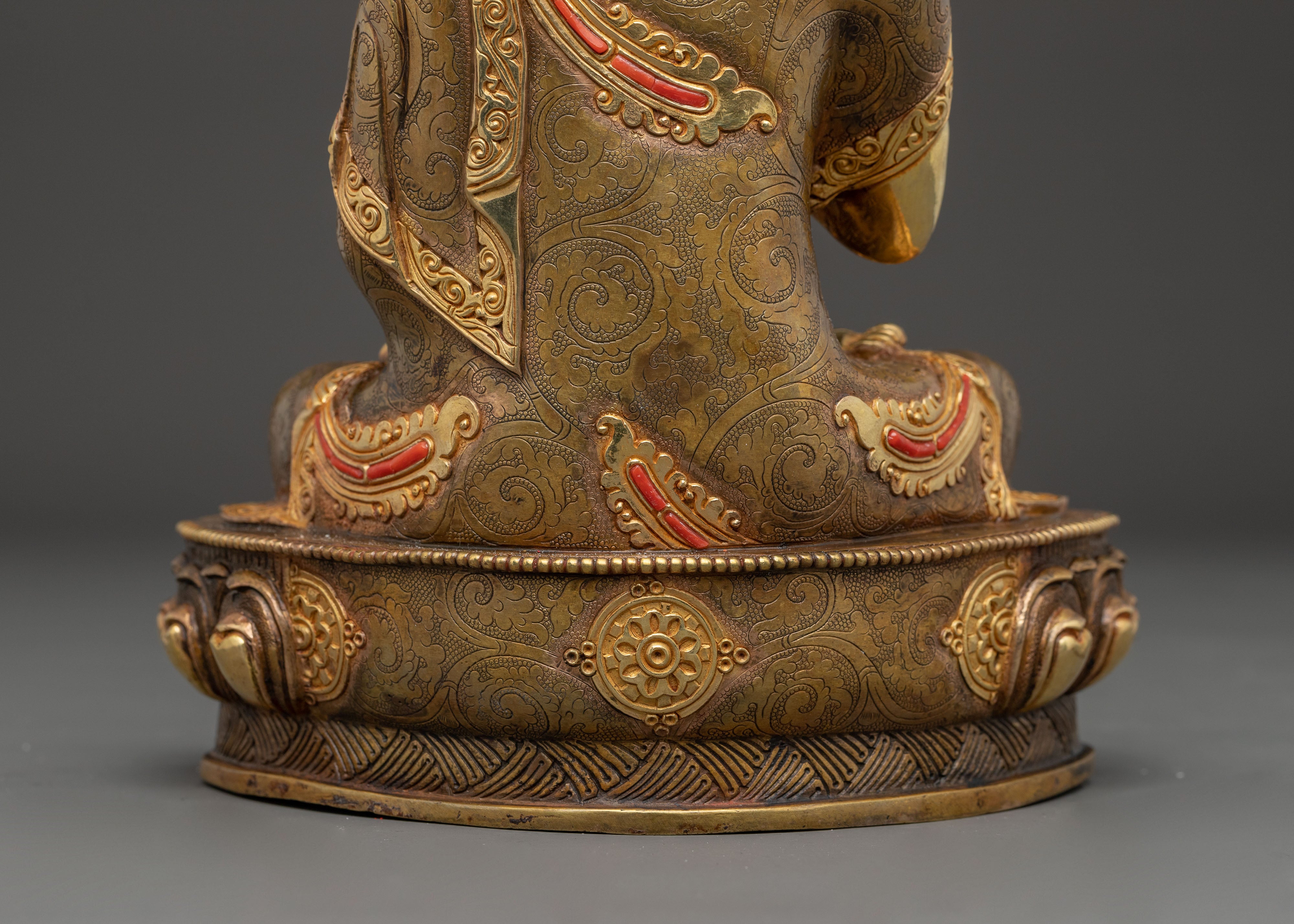 Handmade Tsongkhapa Statue Set for Meditation Decor