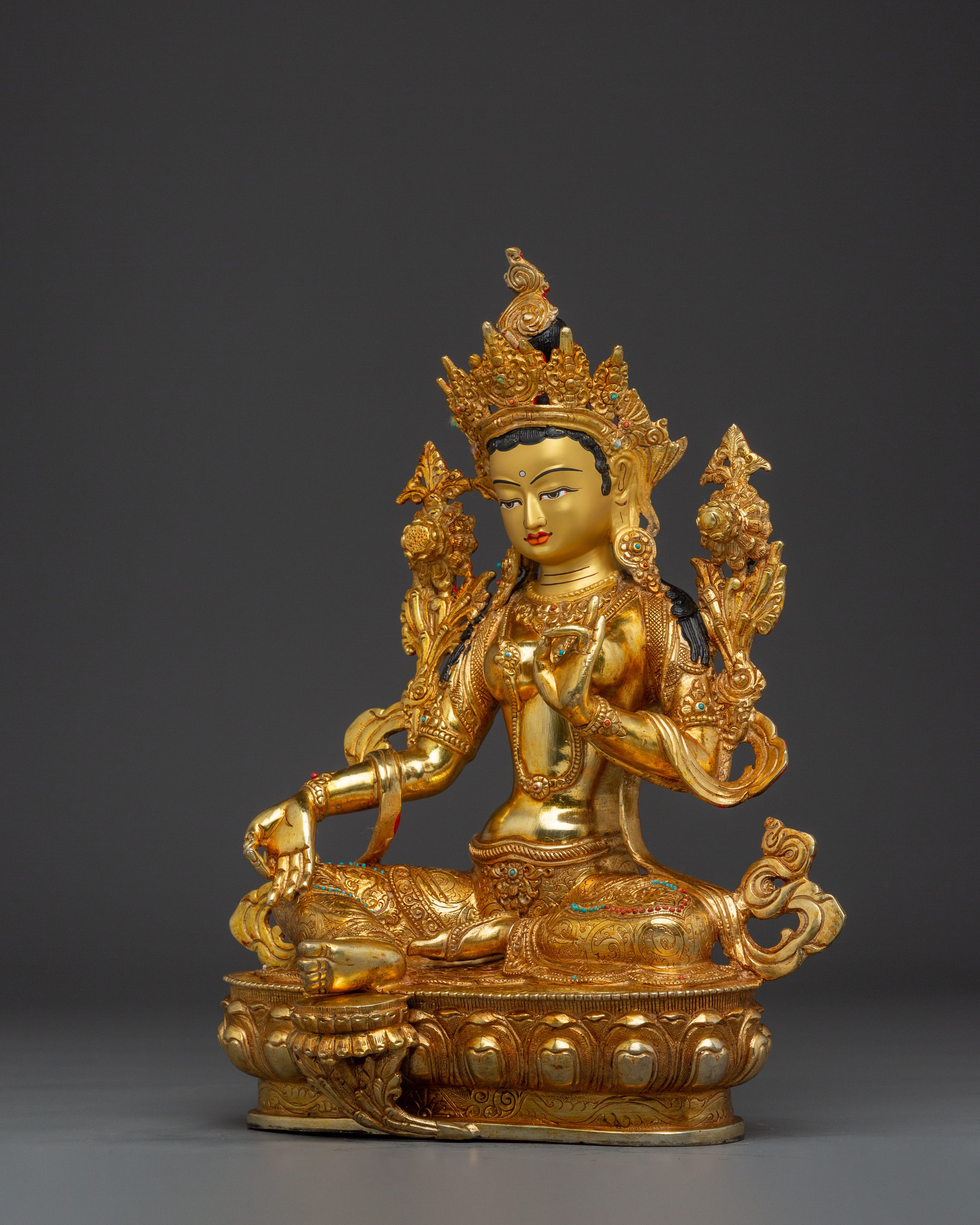 Goddess of Compassionate Action Green Tara Statue | Mother of All Buddhas