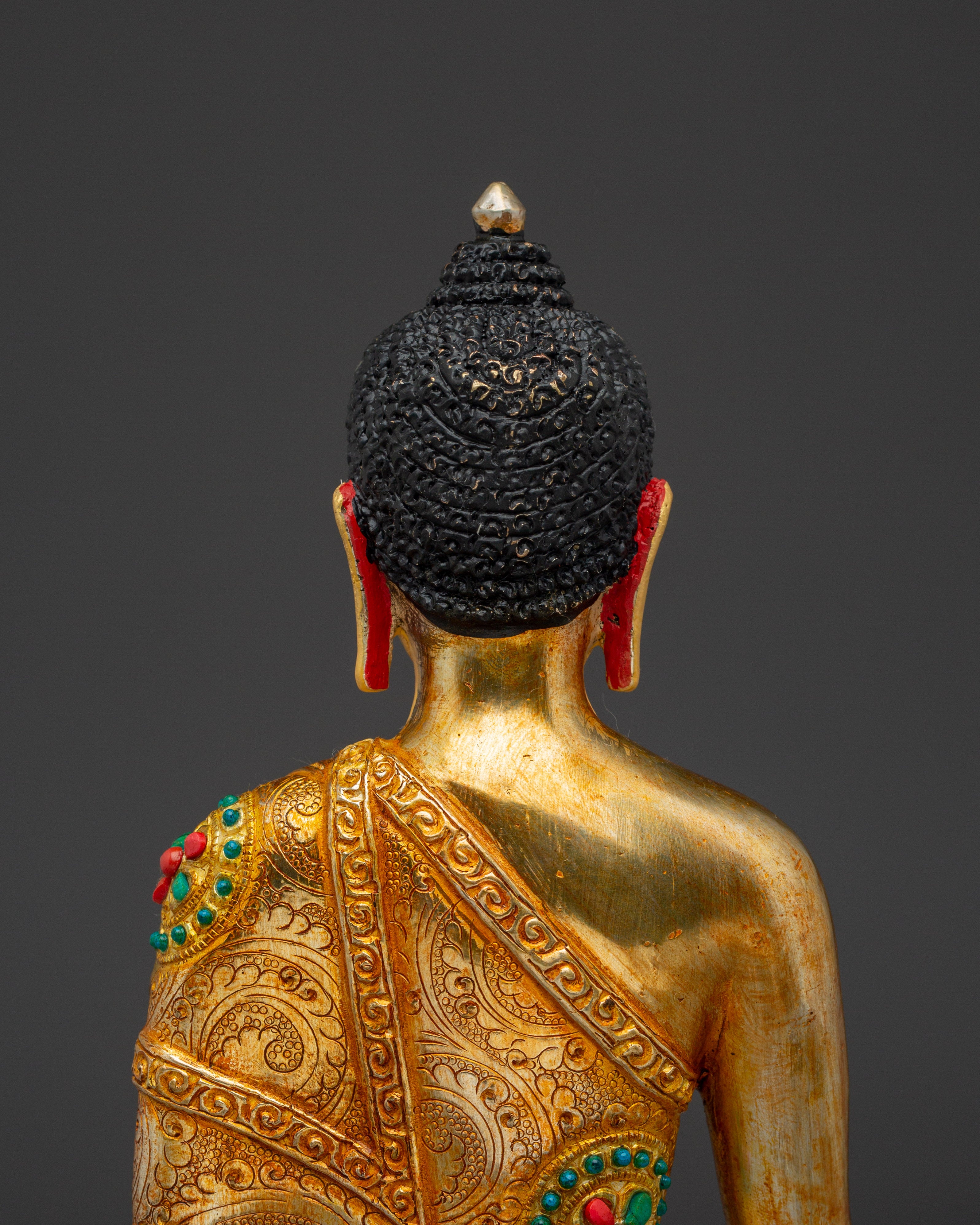 Peace Symbol Shakyamuni Buddha Statue | 24K Gold Gilded Art