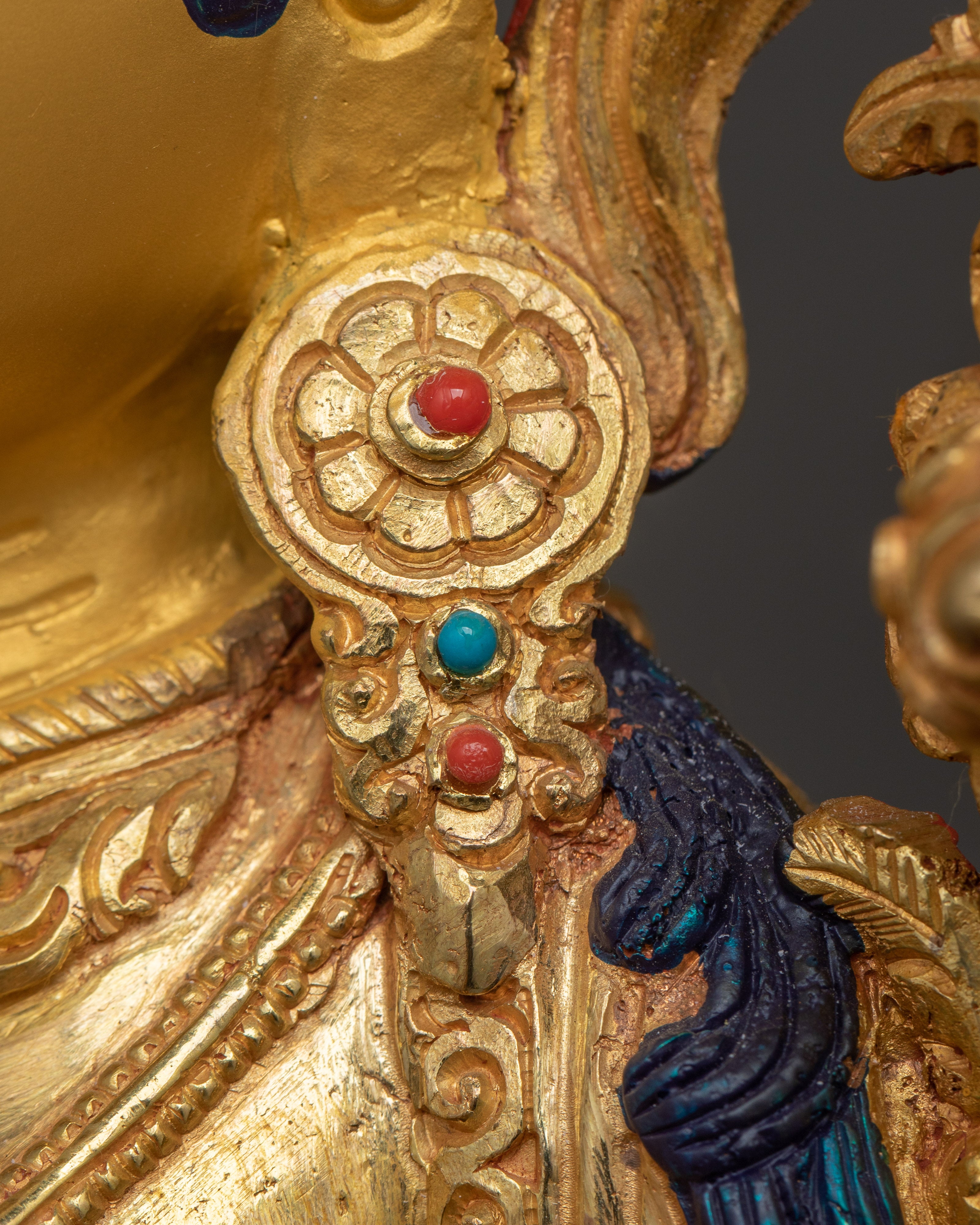 24K gold Green Tara statue | Sculpture of Compassionate Protection