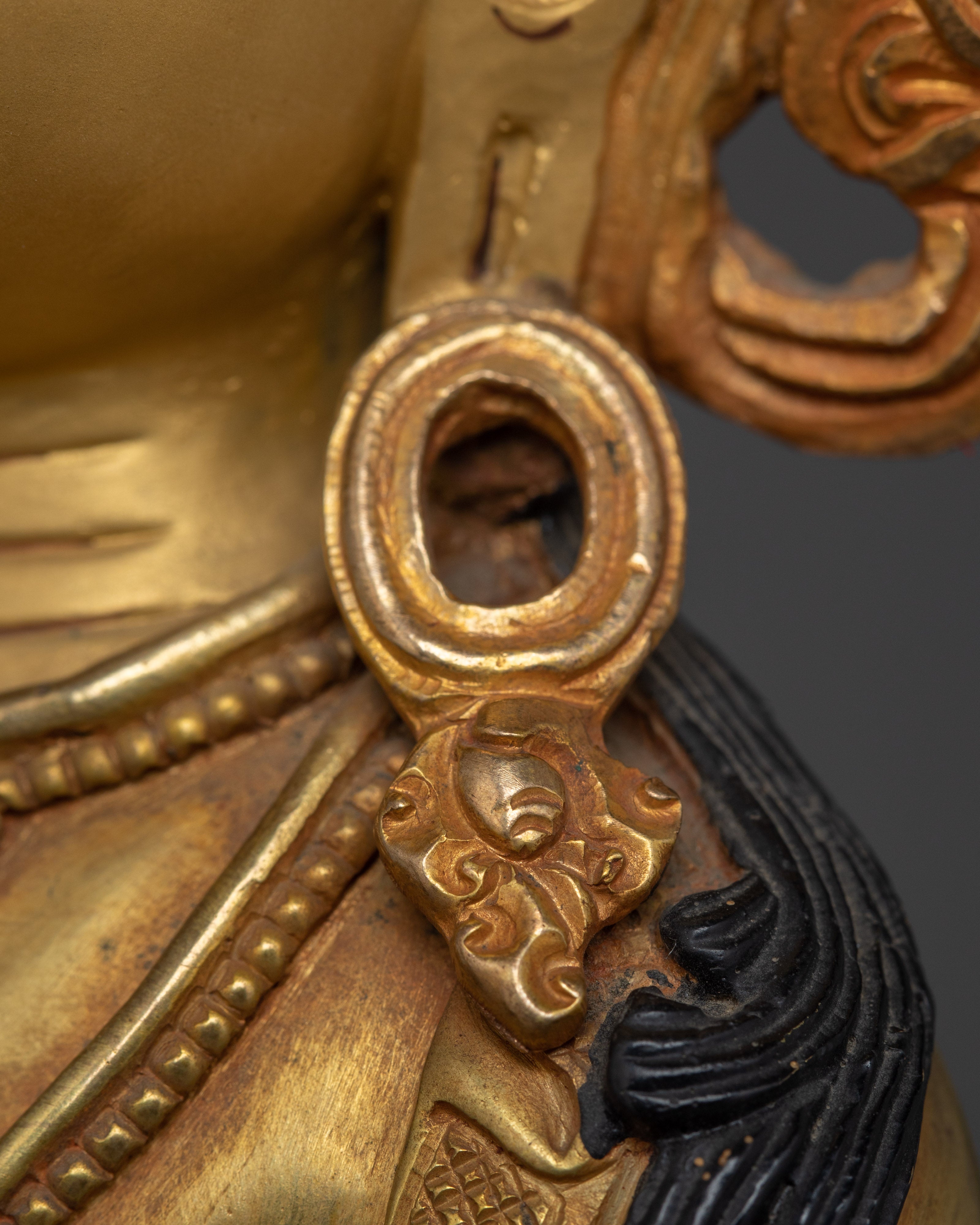 Handcrafted 24K Gold Gilded Vajrasattva Buddhist Sculpture | Sacred Purification Deity