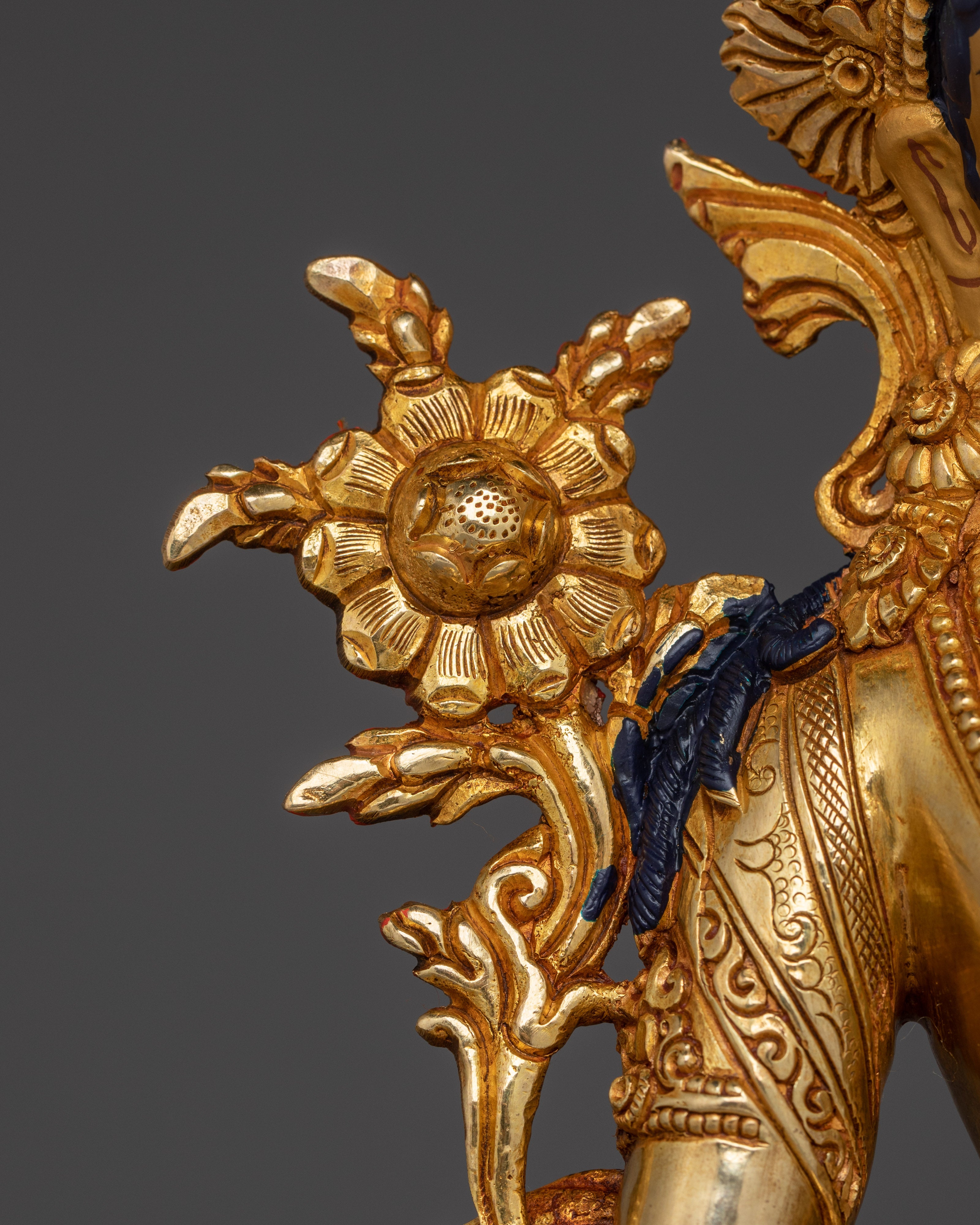 24K Gold Gilded White Tara Statue | Healing and Longevity Deity