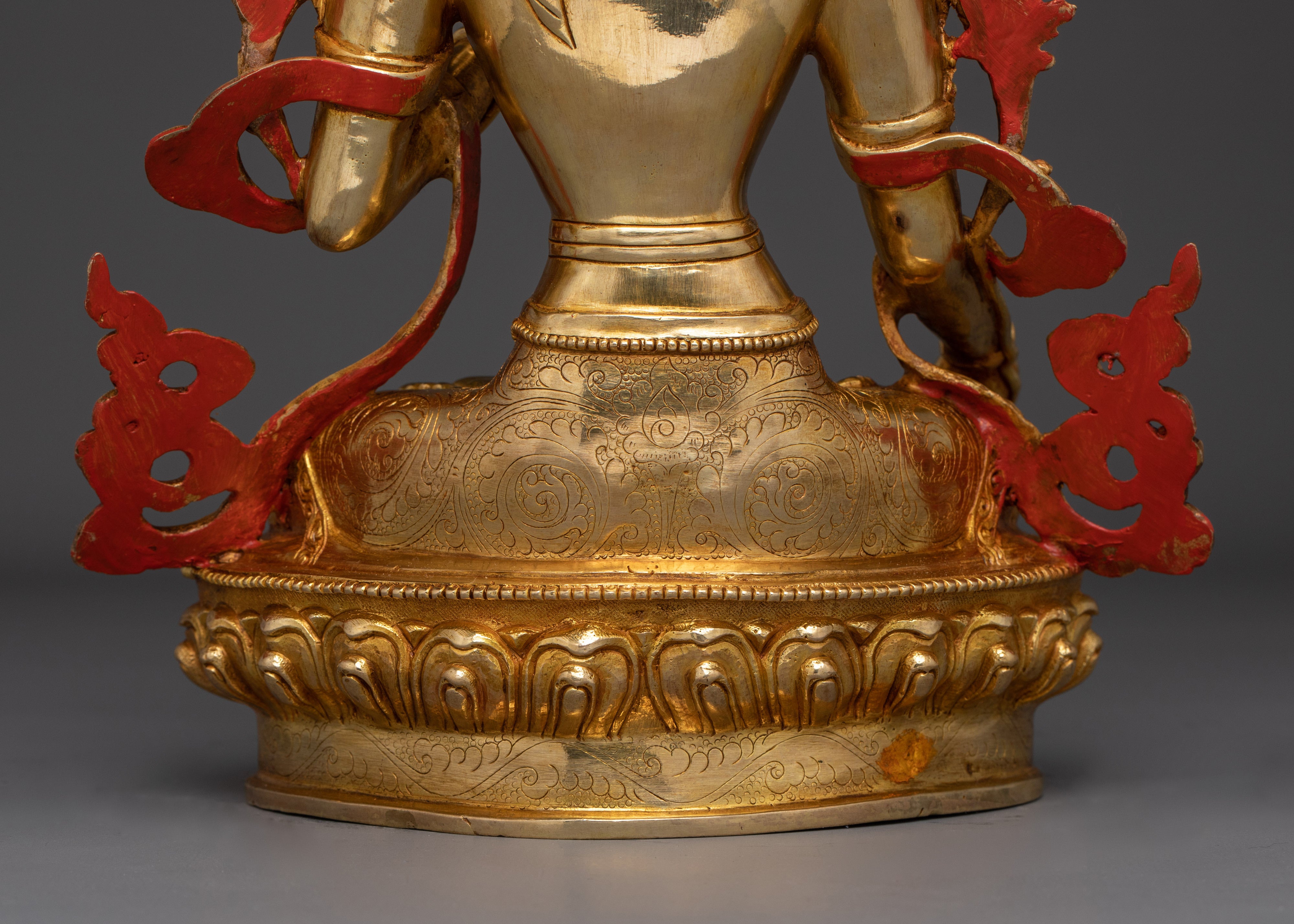 24K Gold Gilded White Tara Statue | Healing and Longevity Deity