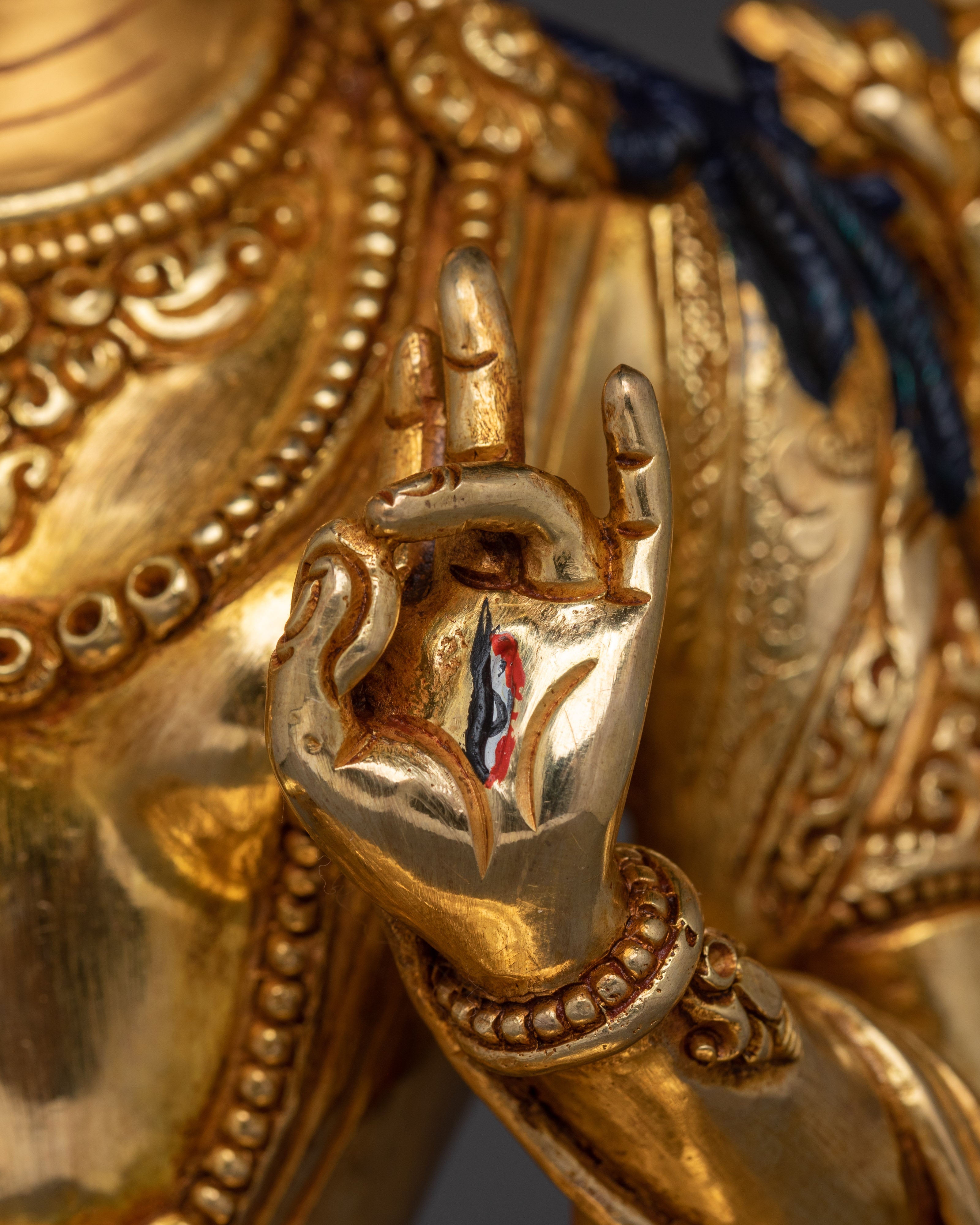 24K Gold Gilded White Tara Statue | Healing and Longevity Deity