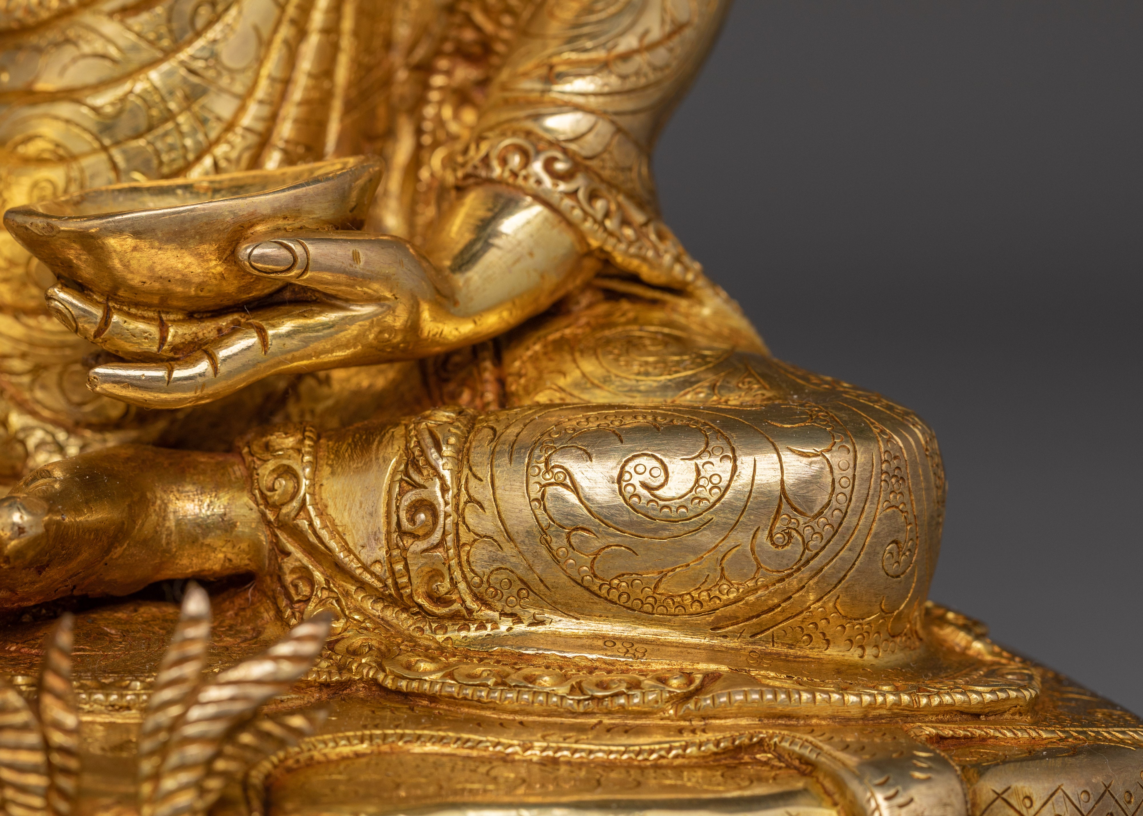 Handcrafted Milarepa Statue for Meditation | Tibetan Yogi Saint Copper Sculpture