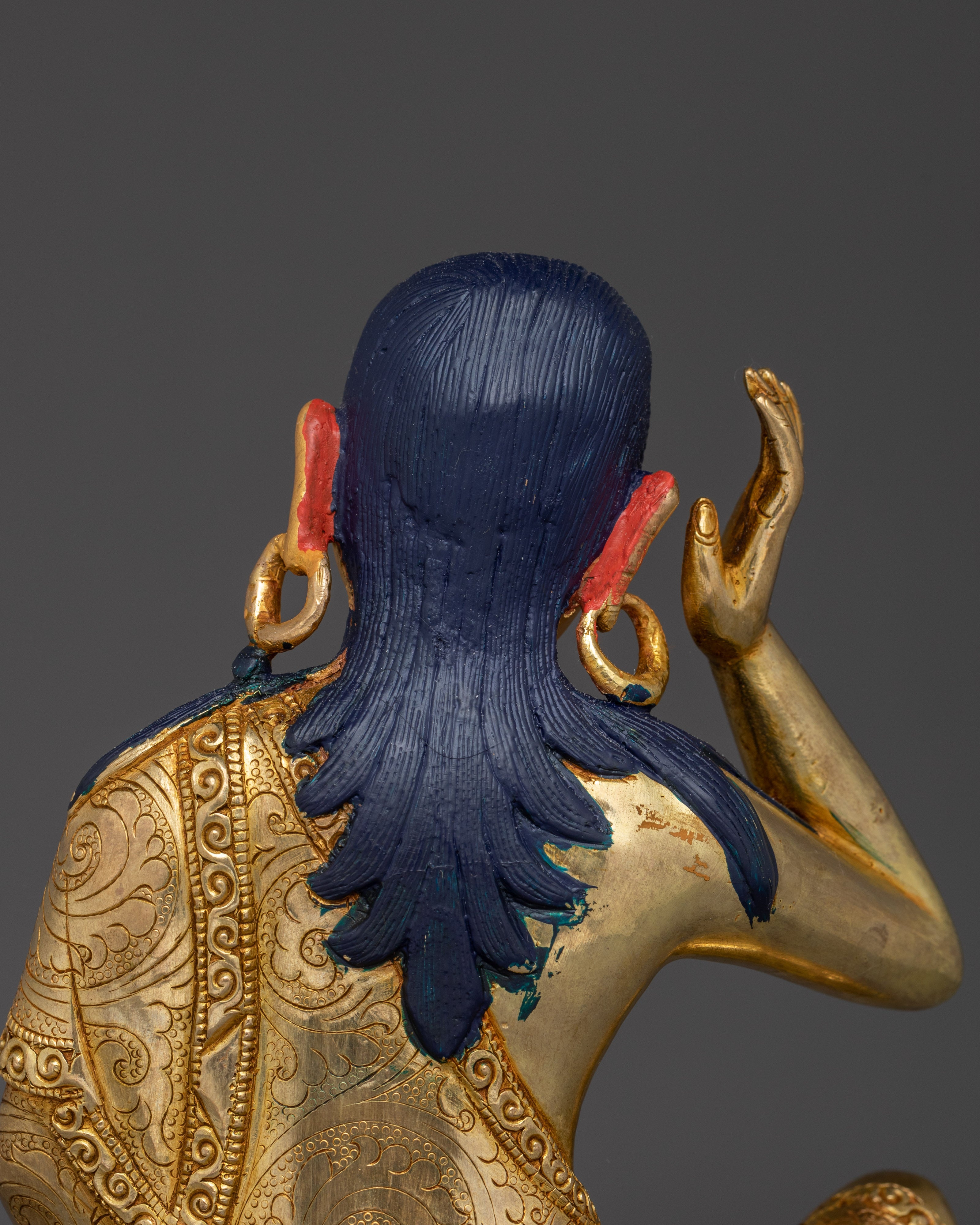 Handcrafted Milarepa Statue for Meditation | Tibetan Yogi Saint Copper Sculpture