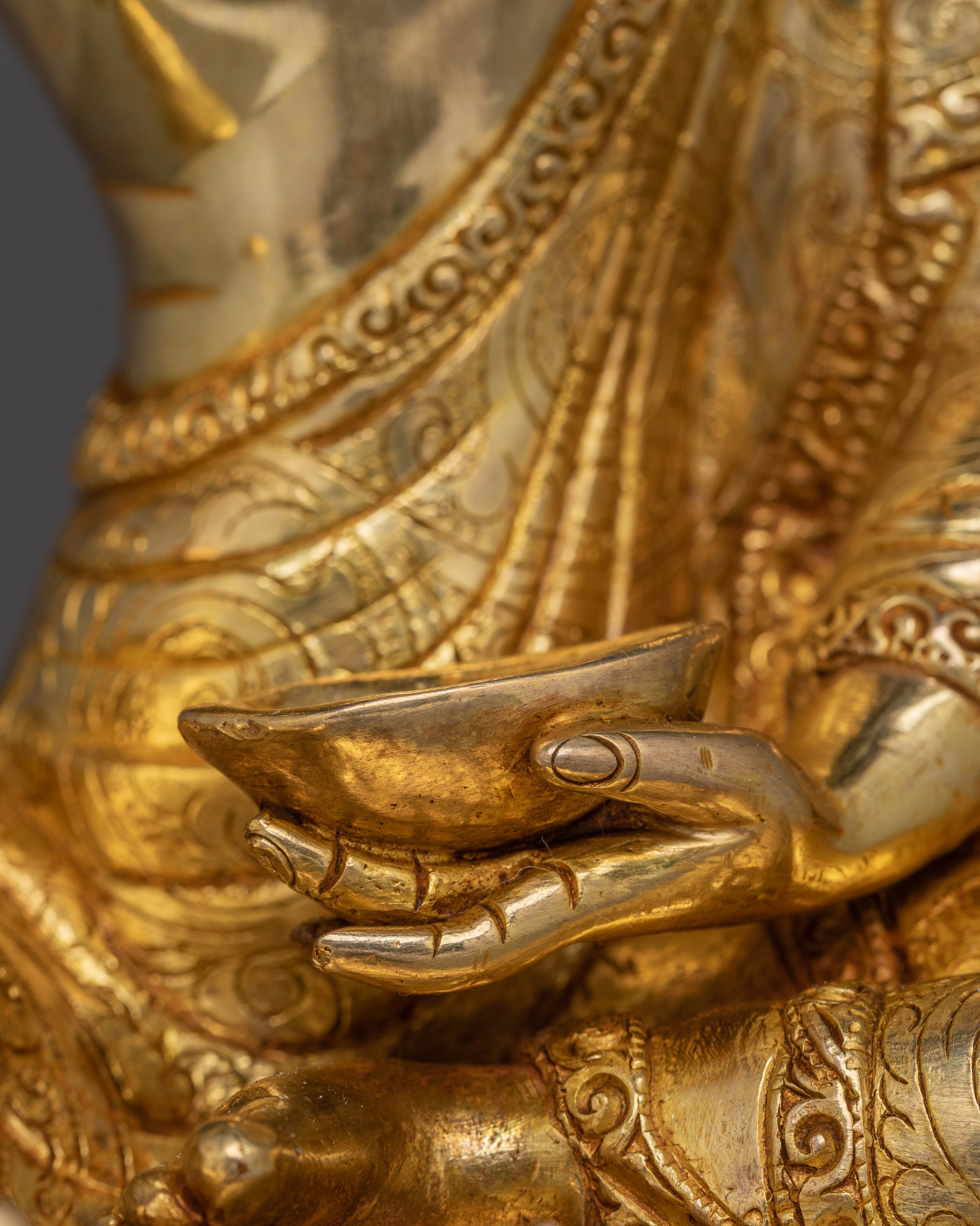 Handcrafted Milarepa Statue for Meditation | Tibetan Yogi Saint Copper Sculpture