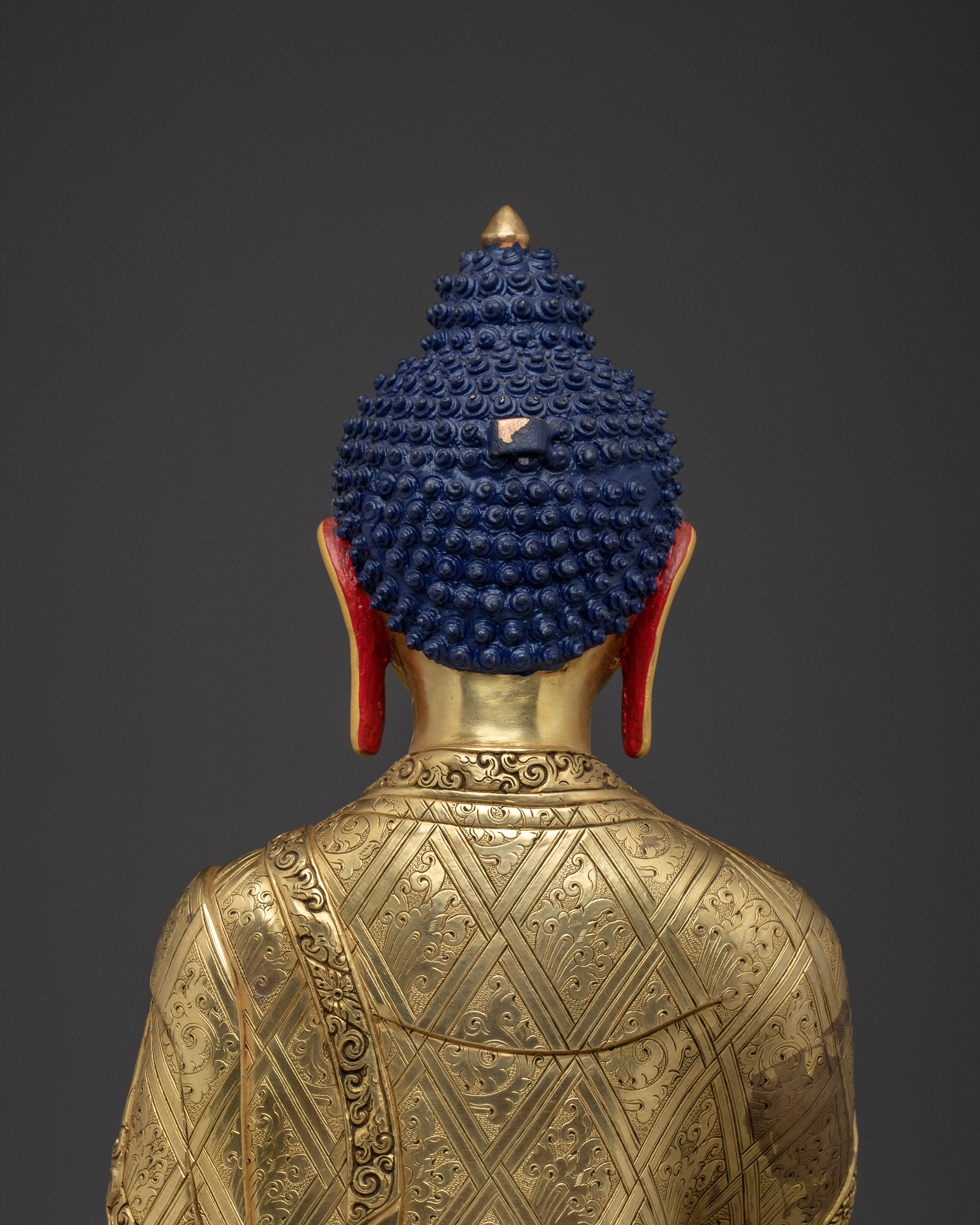 Majestic Shakyamuni Buddha statue 22.4" | Enlightened Buddha for Meditation