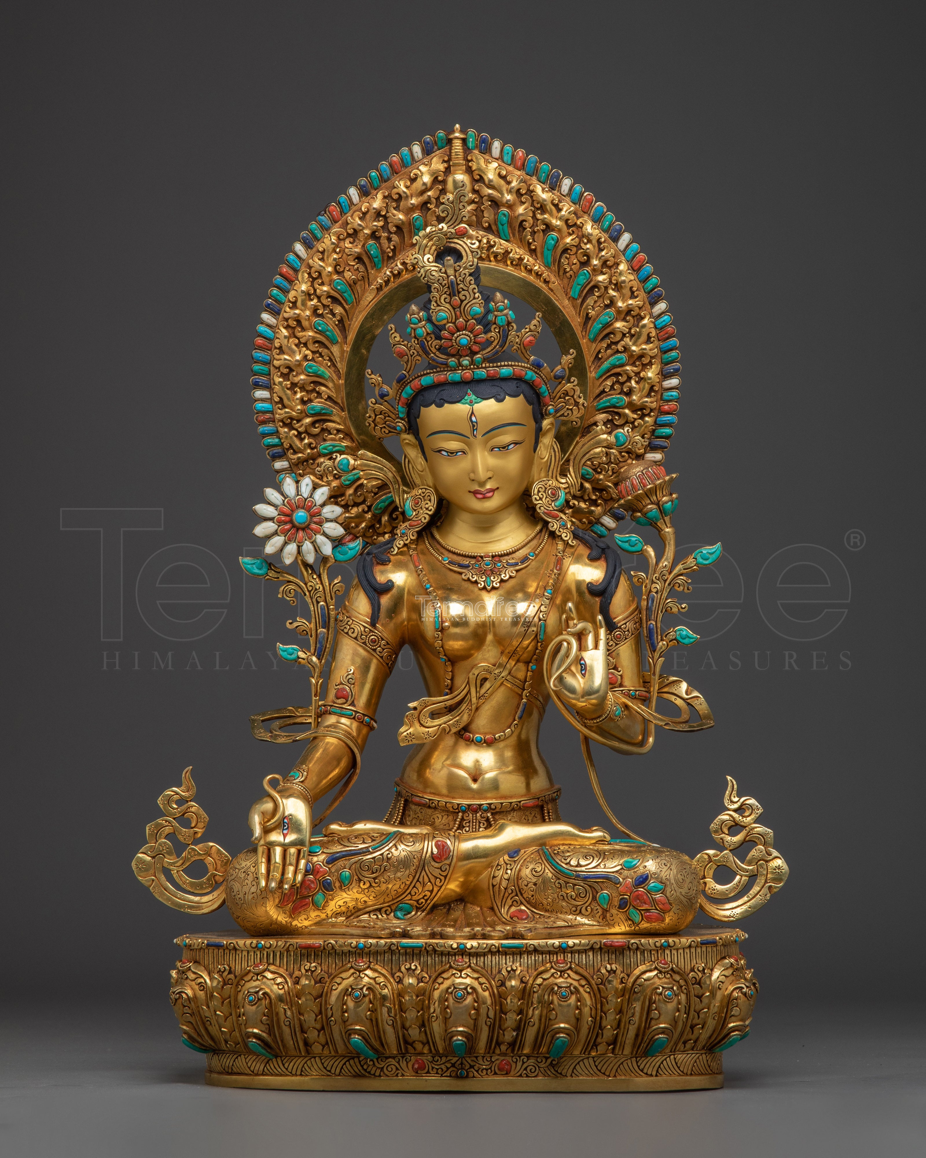 White Tara Statue, Buddhist Healing Deity | Symbol of Long Life and Tranquility