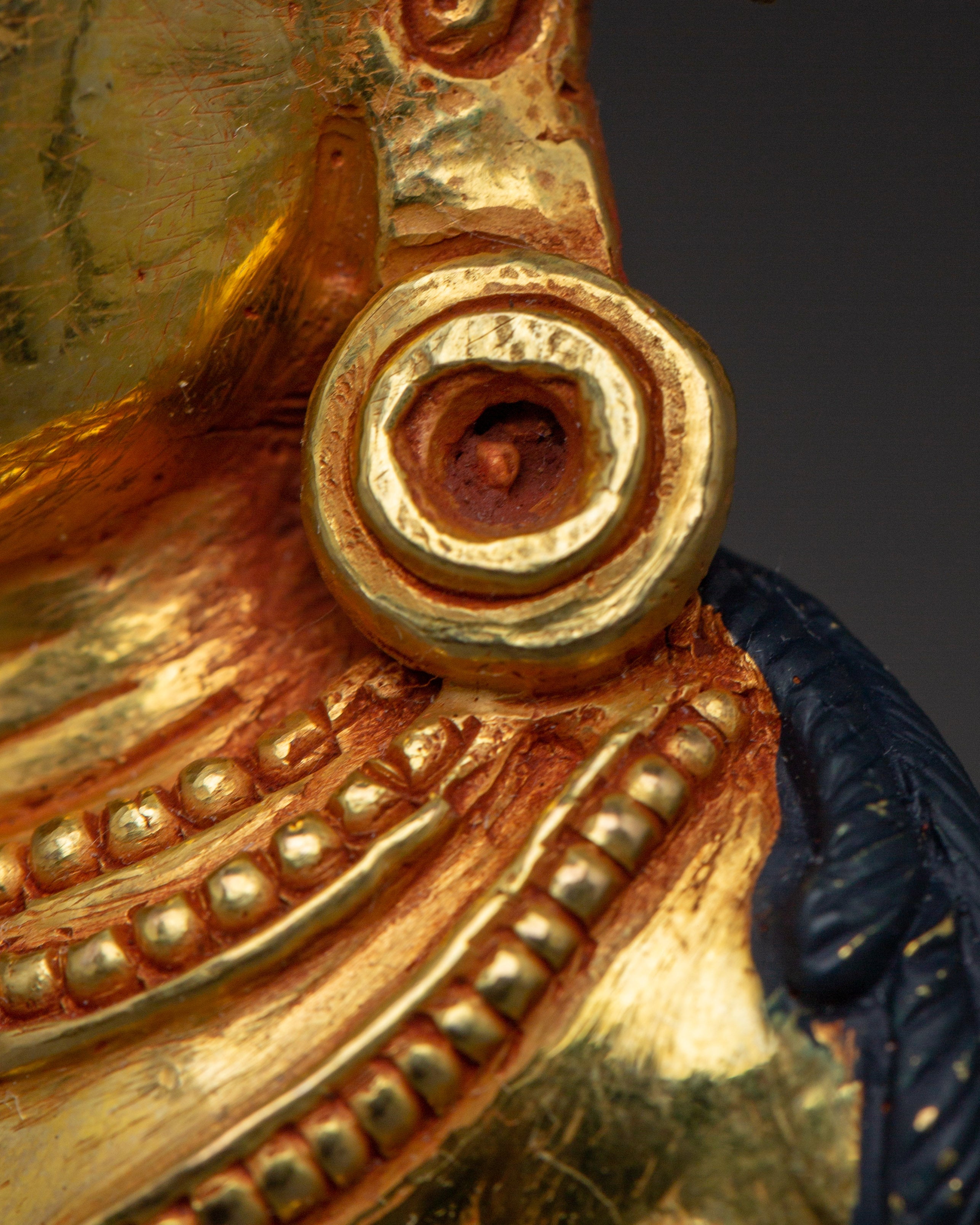 Handcrafted Gold Gilded Copper Dzambhala Deity | Wealth and Prosperity Deity