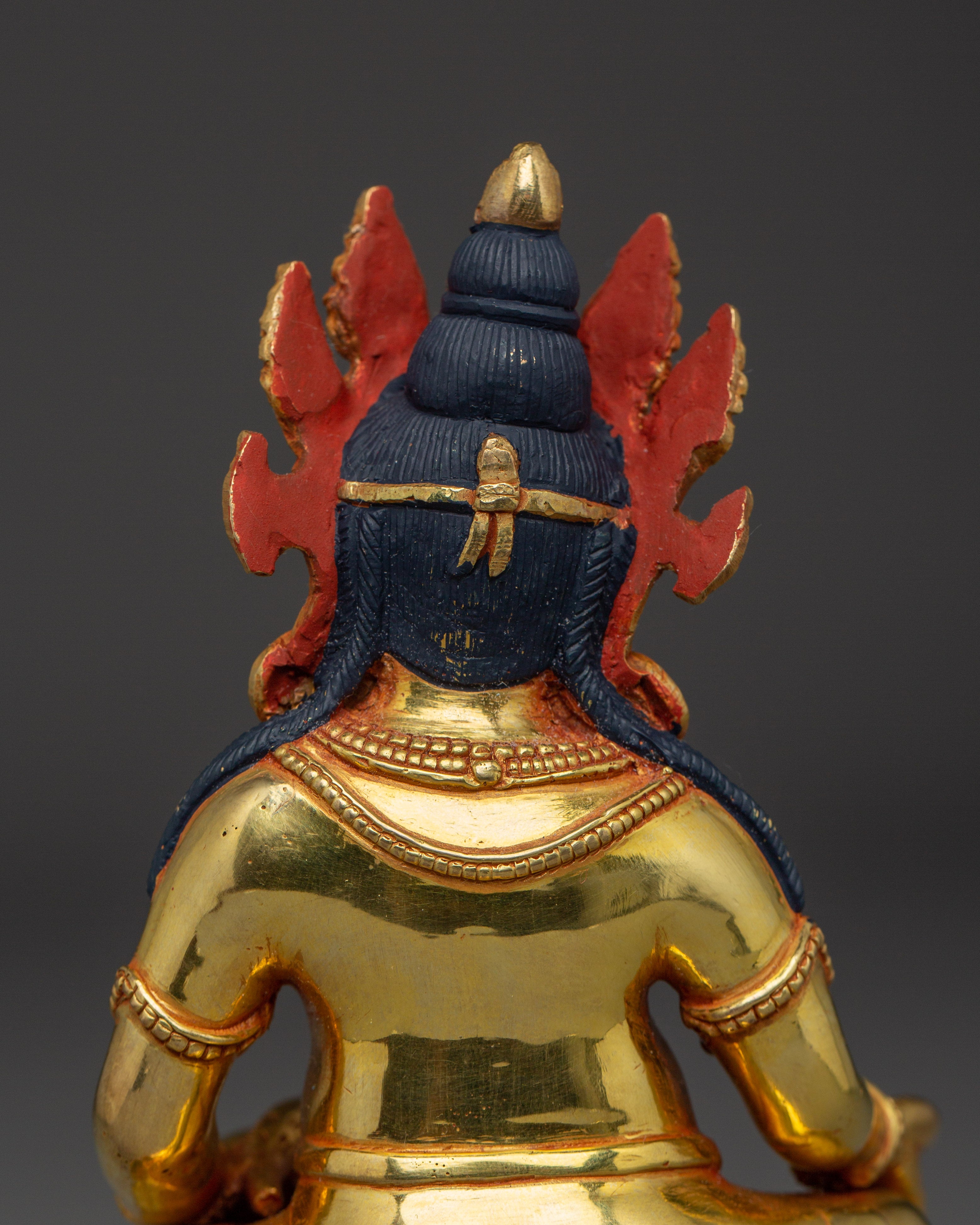 Handcrafted Gold Gilded Copper Dzambhala Deity | Wealth and Prosperity Deity