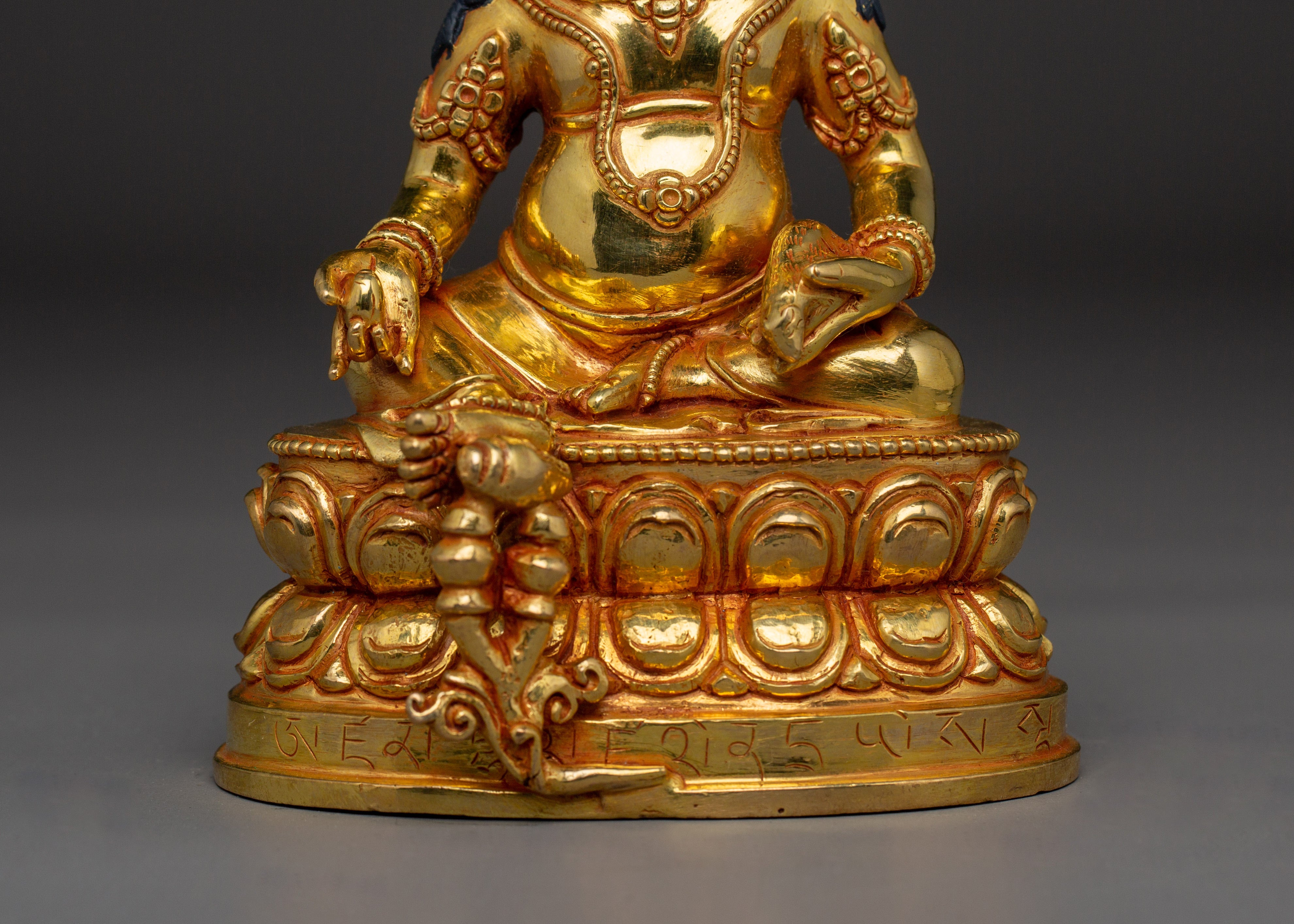 Handcrafted Gold Gilded Copper Dzambhala Deity | Wealth and Prosperity Deity