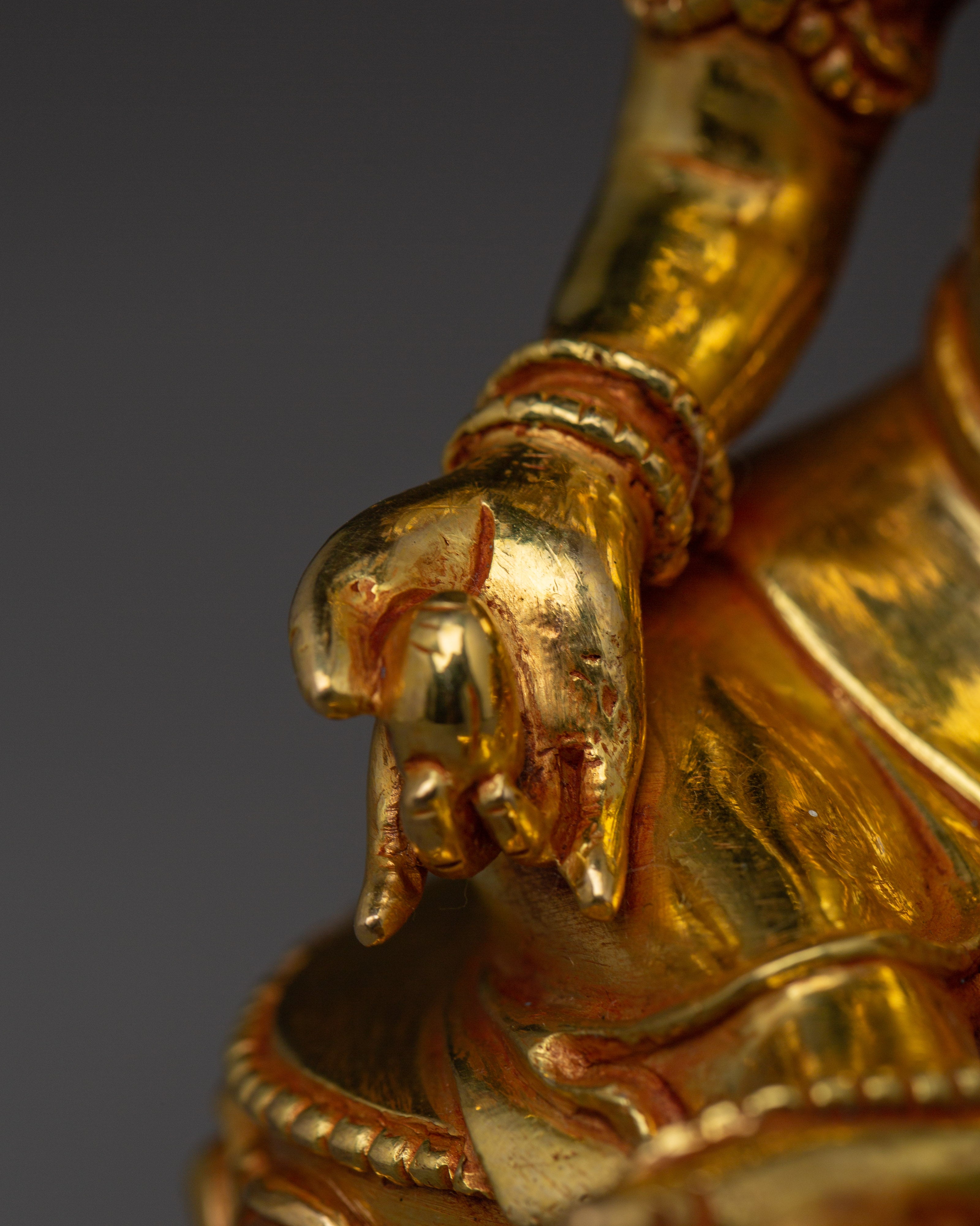 Handcrafted Gold Gilded Copper Dzambhala Deity | Wealth and Prosperity Deity