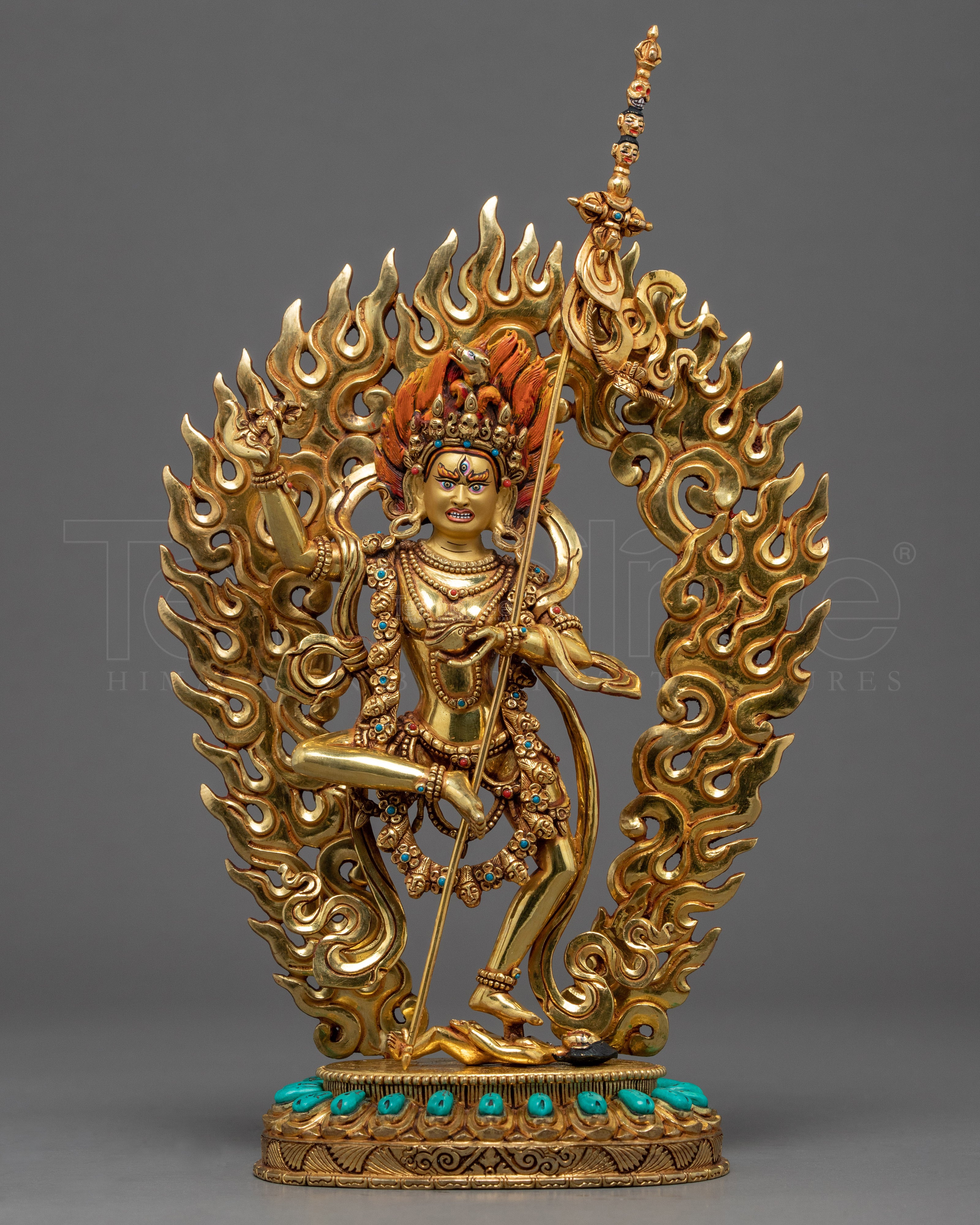 Dorje Phagmo Sculpture | Gold Gilded Tibetan Art