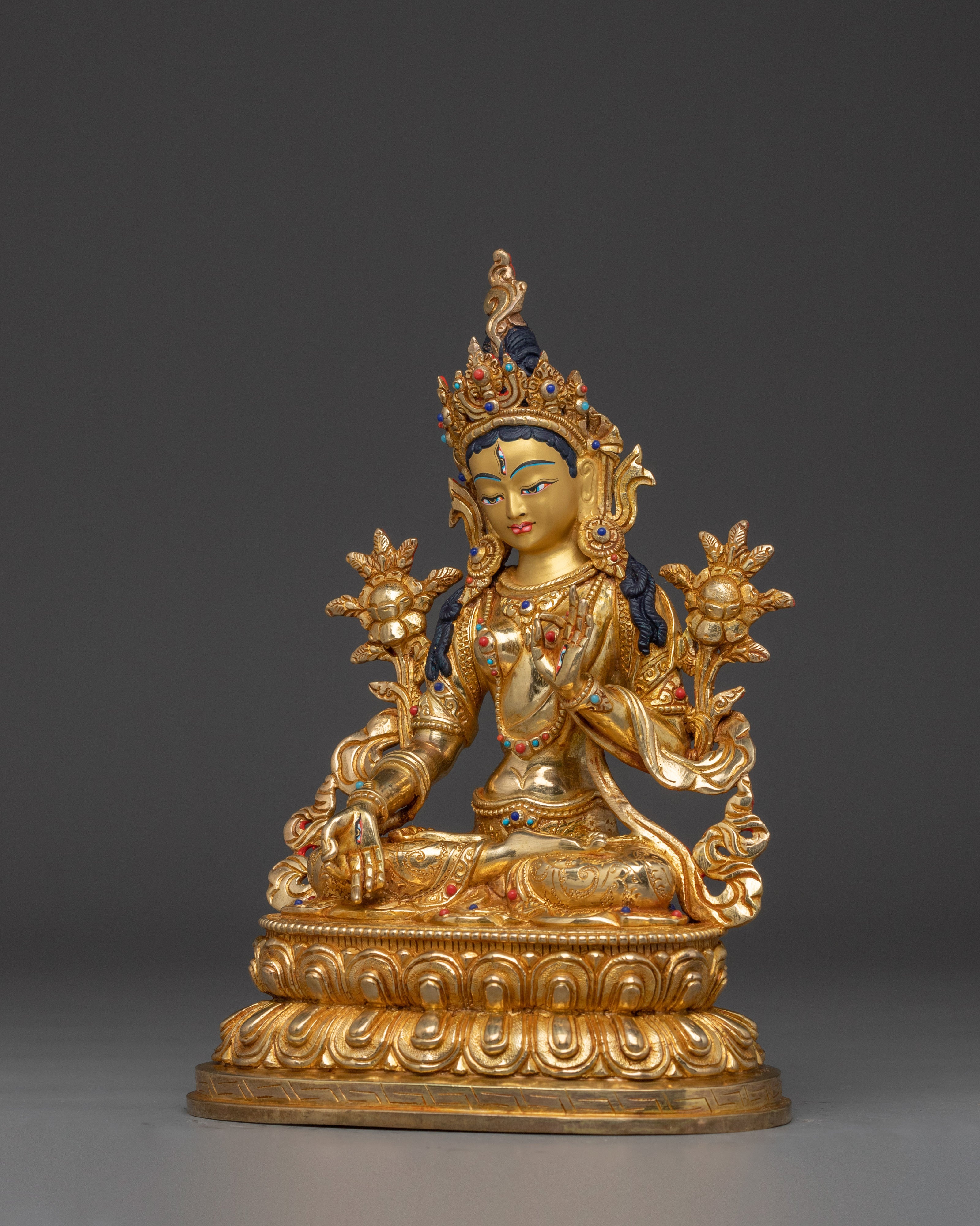 White Tara Decor Statue | Sita Tara - Tibetan Healing Deity