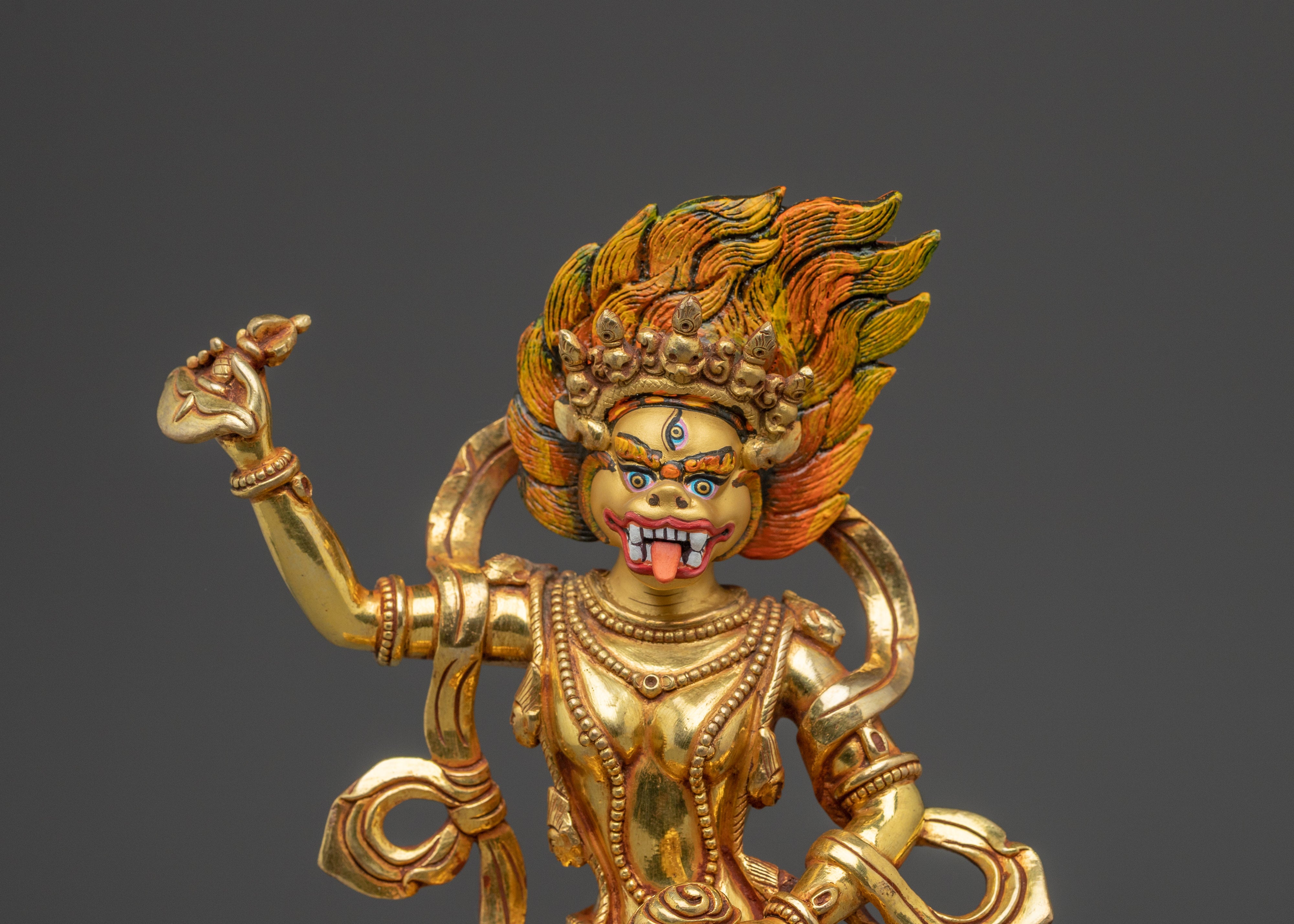 Dharma Protector Simhamukha Statue | Handcrafted Sculpture