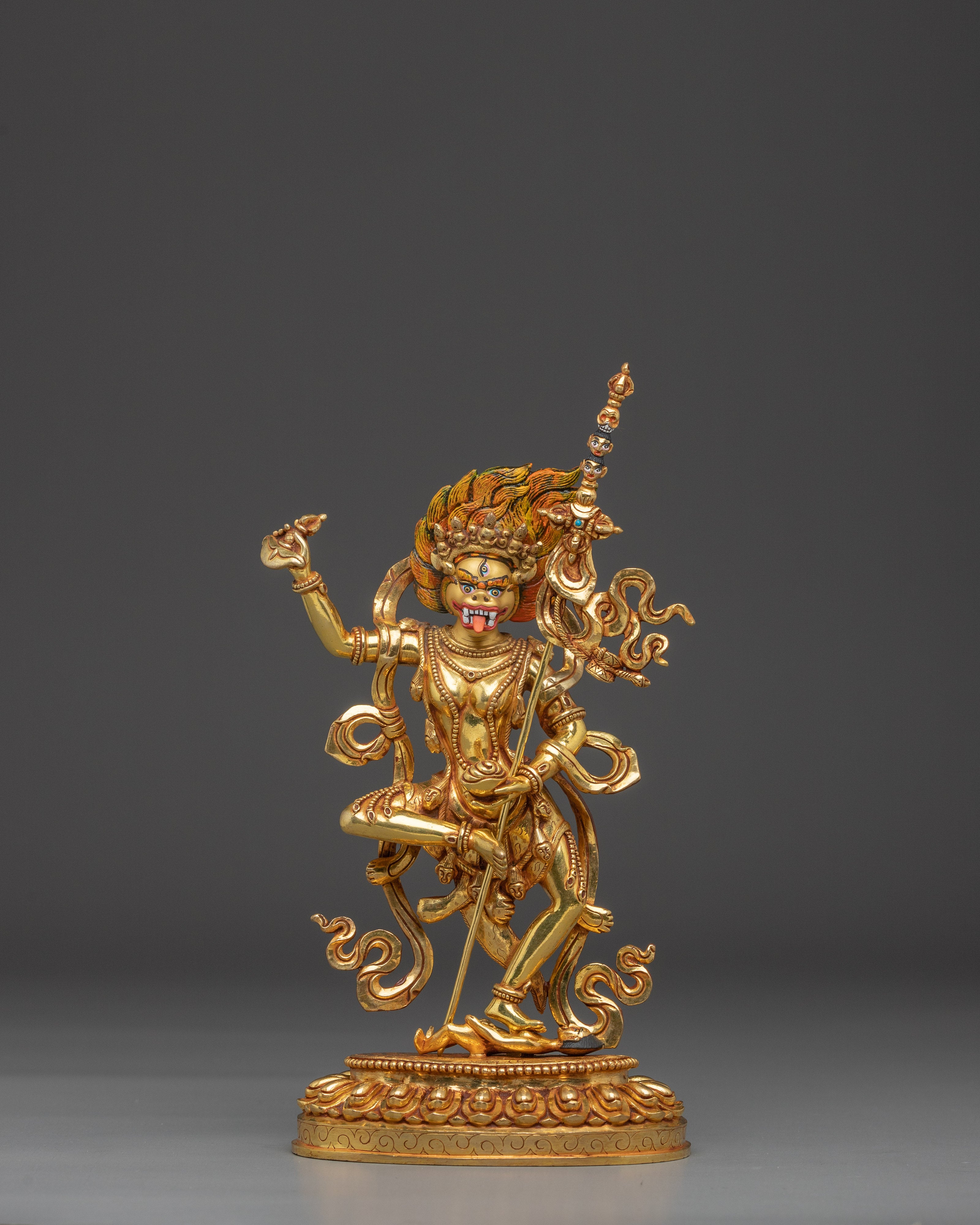 Dharma Protector Simhamukha Statue | Handcrafted Sculpture