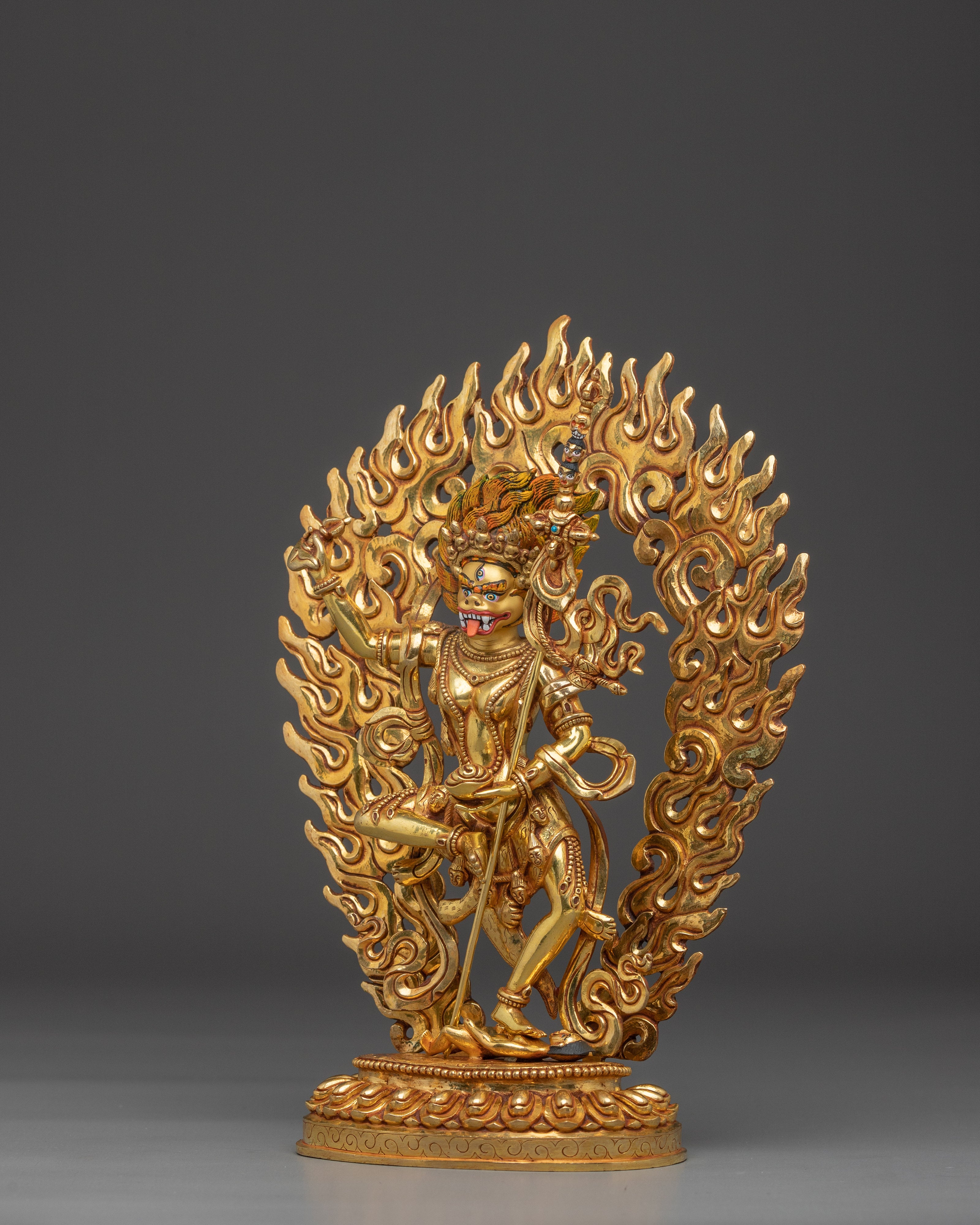 Dharma Protector Simhamukha Statue | Handcrafted Sculpture