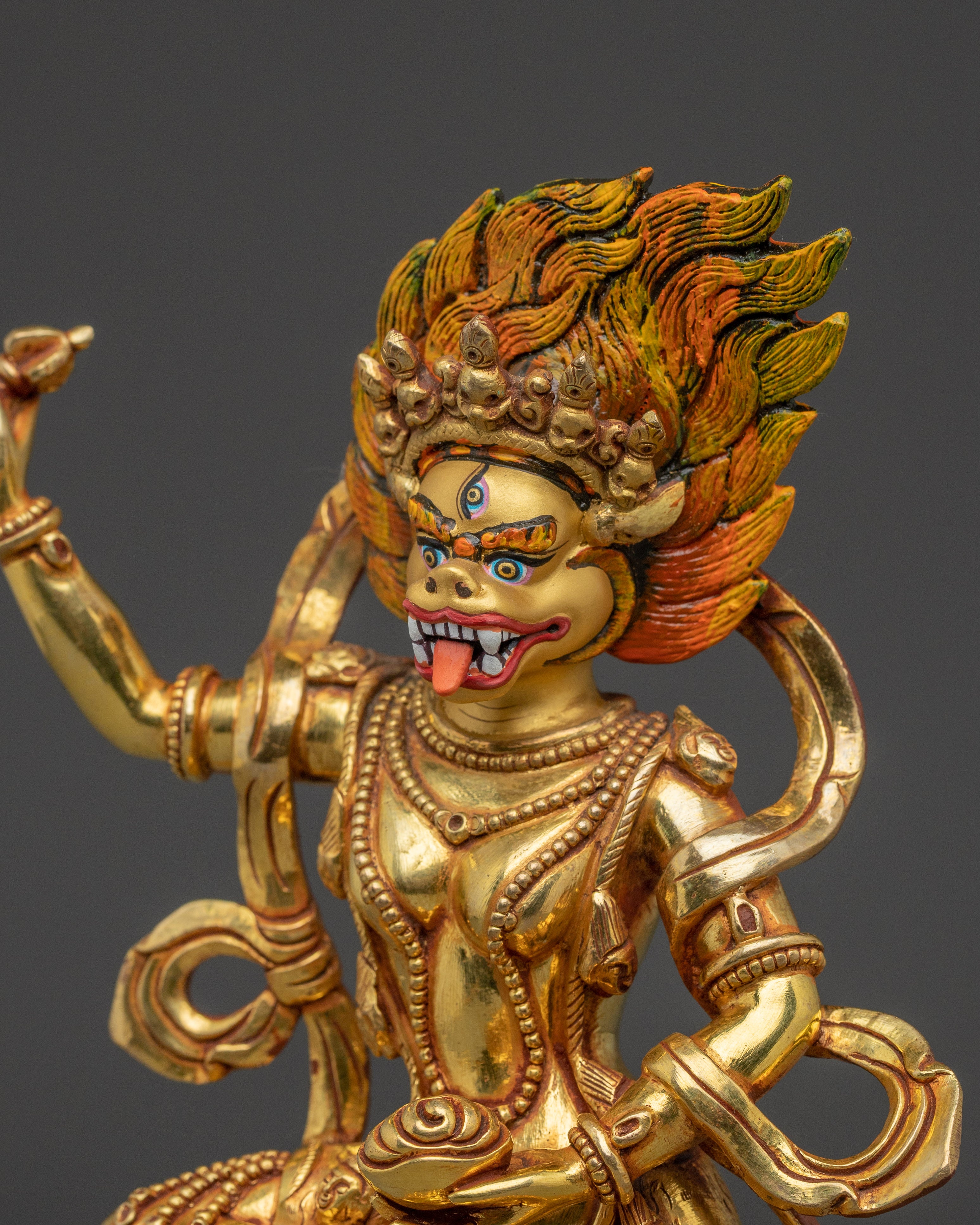 Dharma Protector Simhamukha Statue | Handcrafted Sculpture