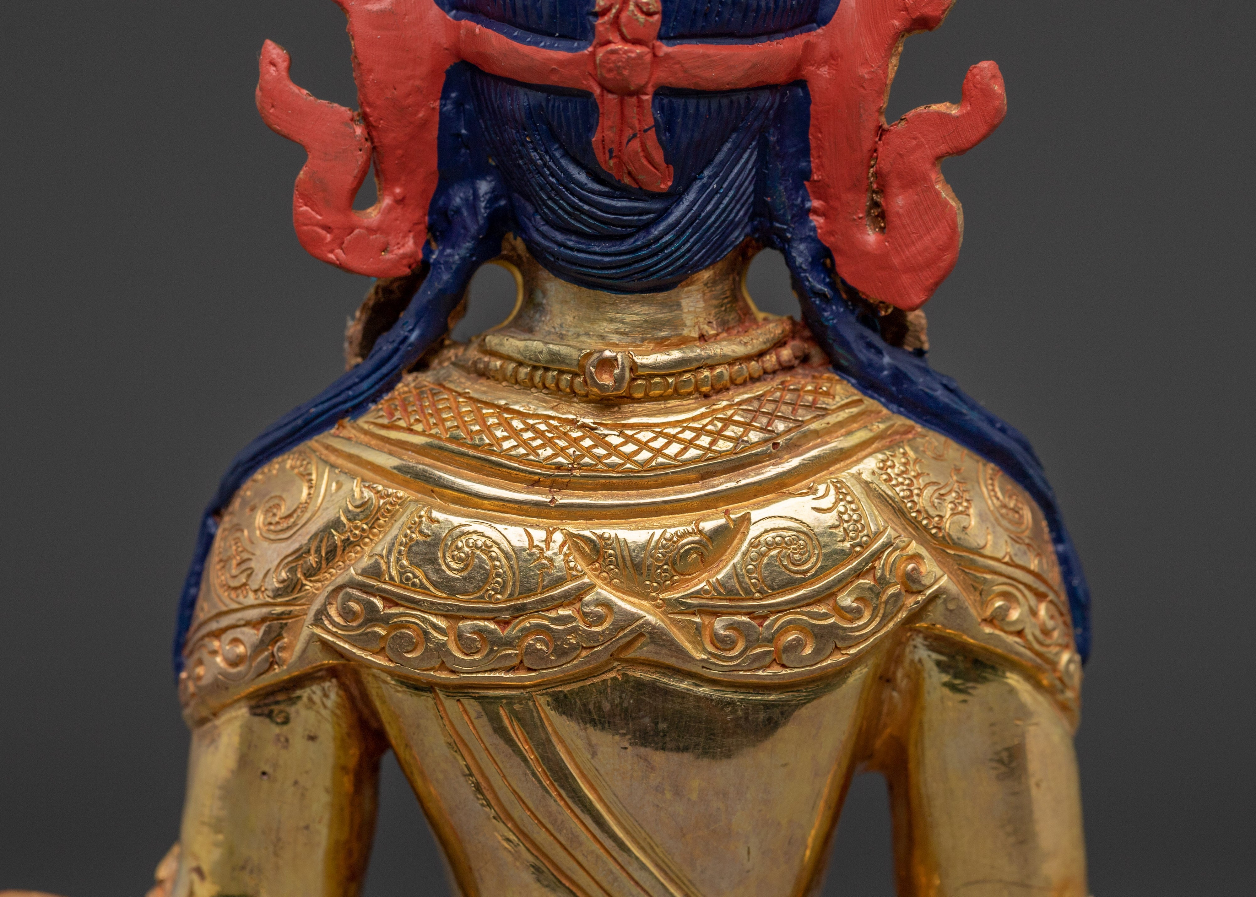 Handcrafted Amitayus copper statue | Meditation and Spiritual Longevity