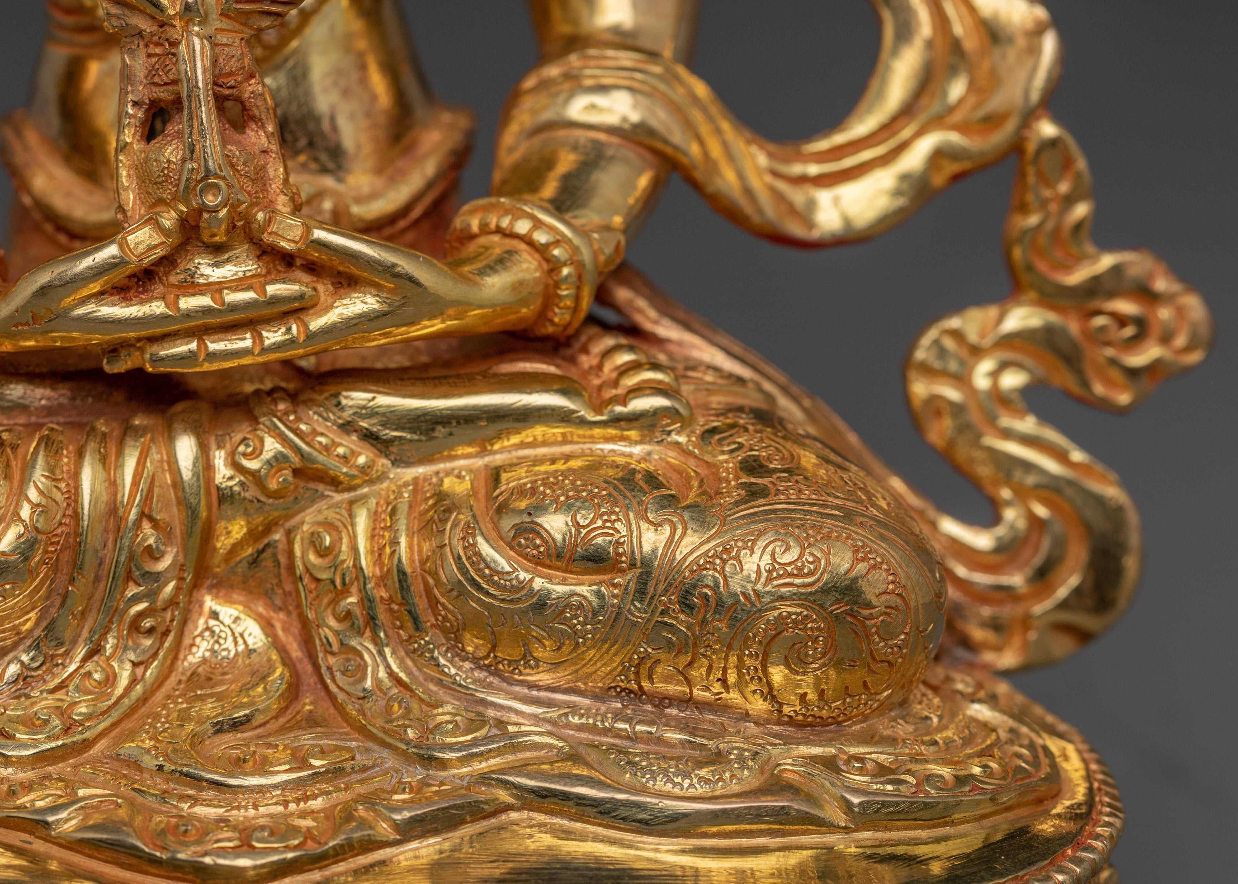 Handcrafted Amitayus copper statue | Meditation and Spiritual Longevity