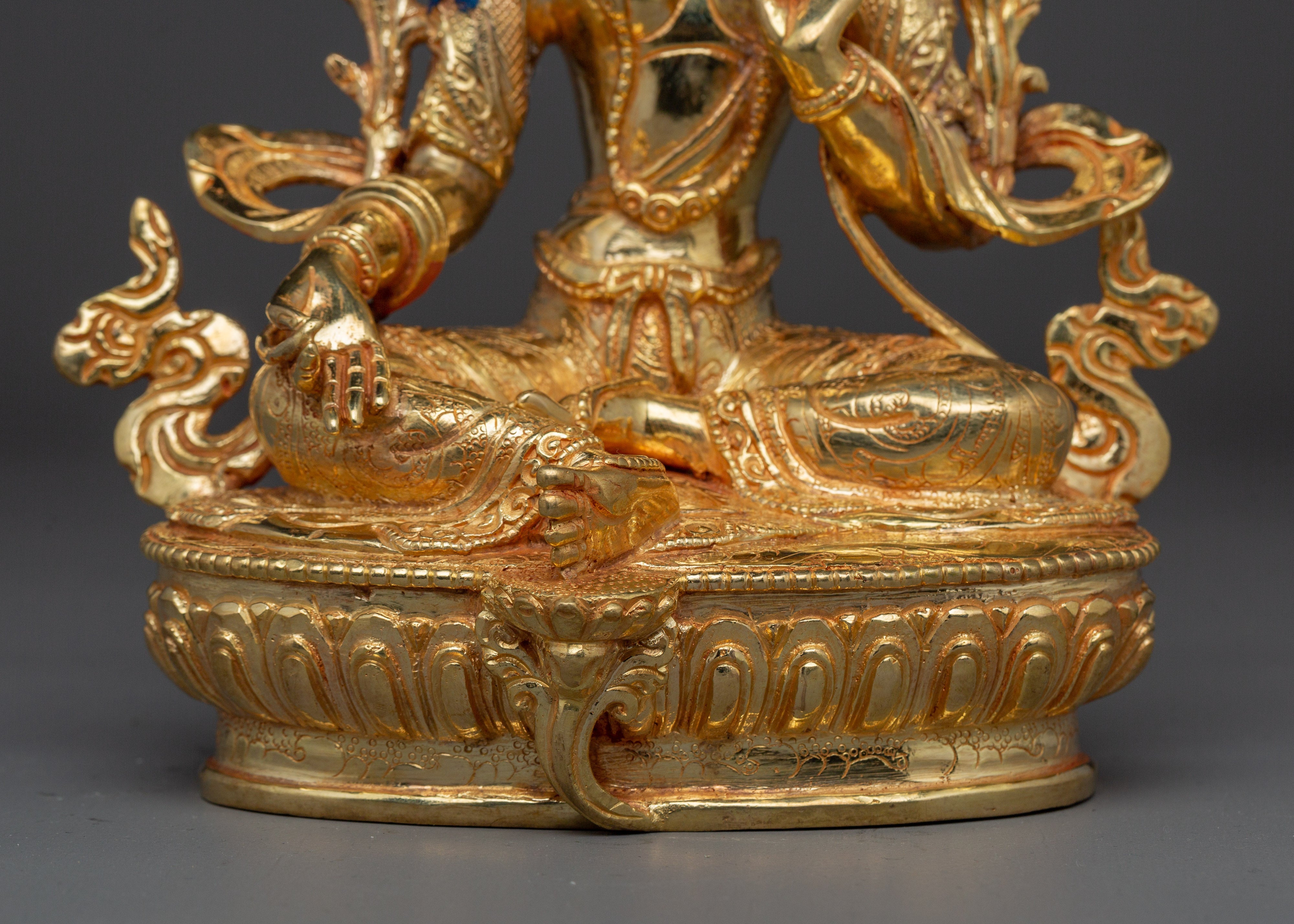 Tibetan Compassionate Deity Shyama Tara Statue | Green Tara - Mother of All Buddhas