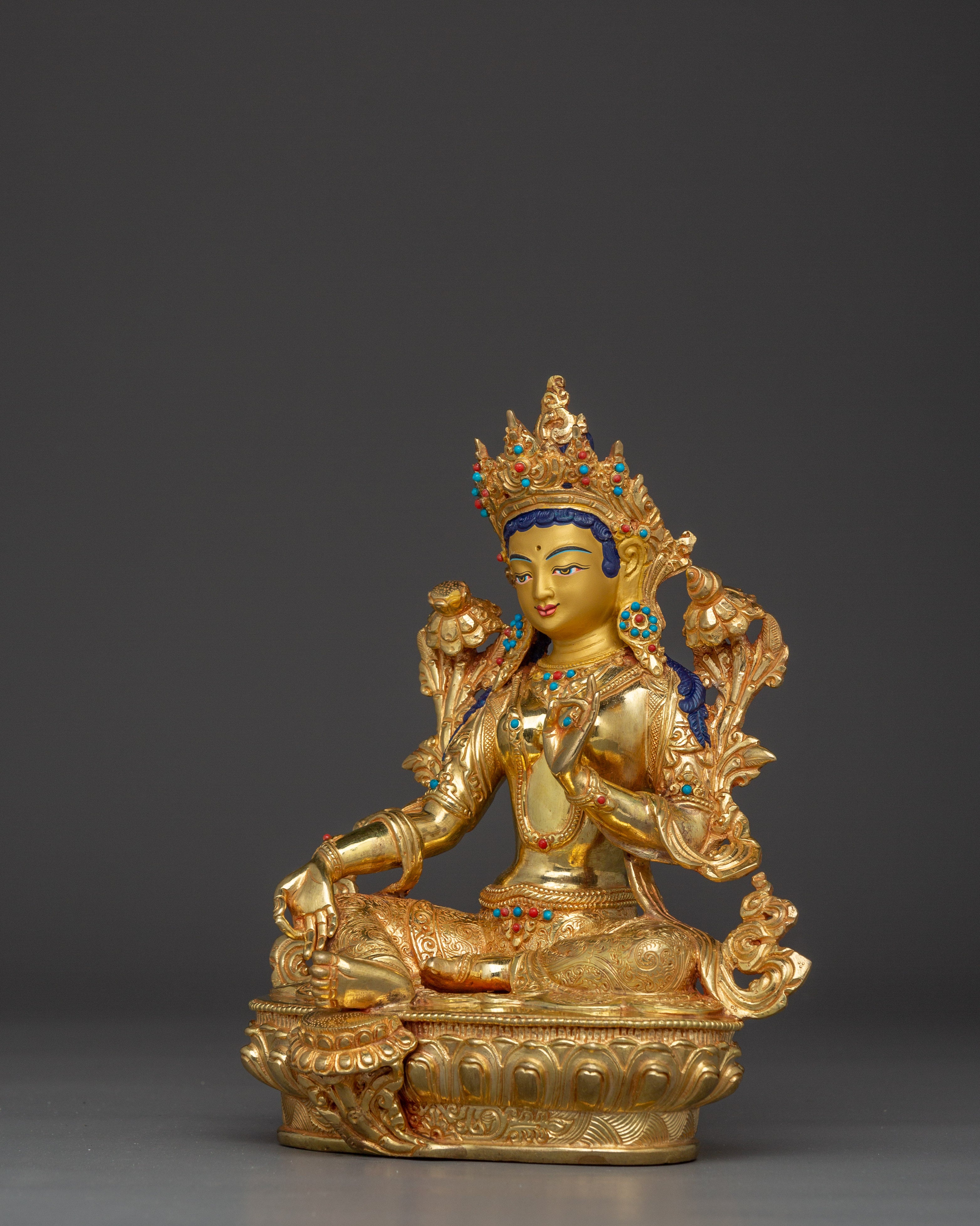 Tibetan Buddhist Green Tara Artwork | Goddess of Protection