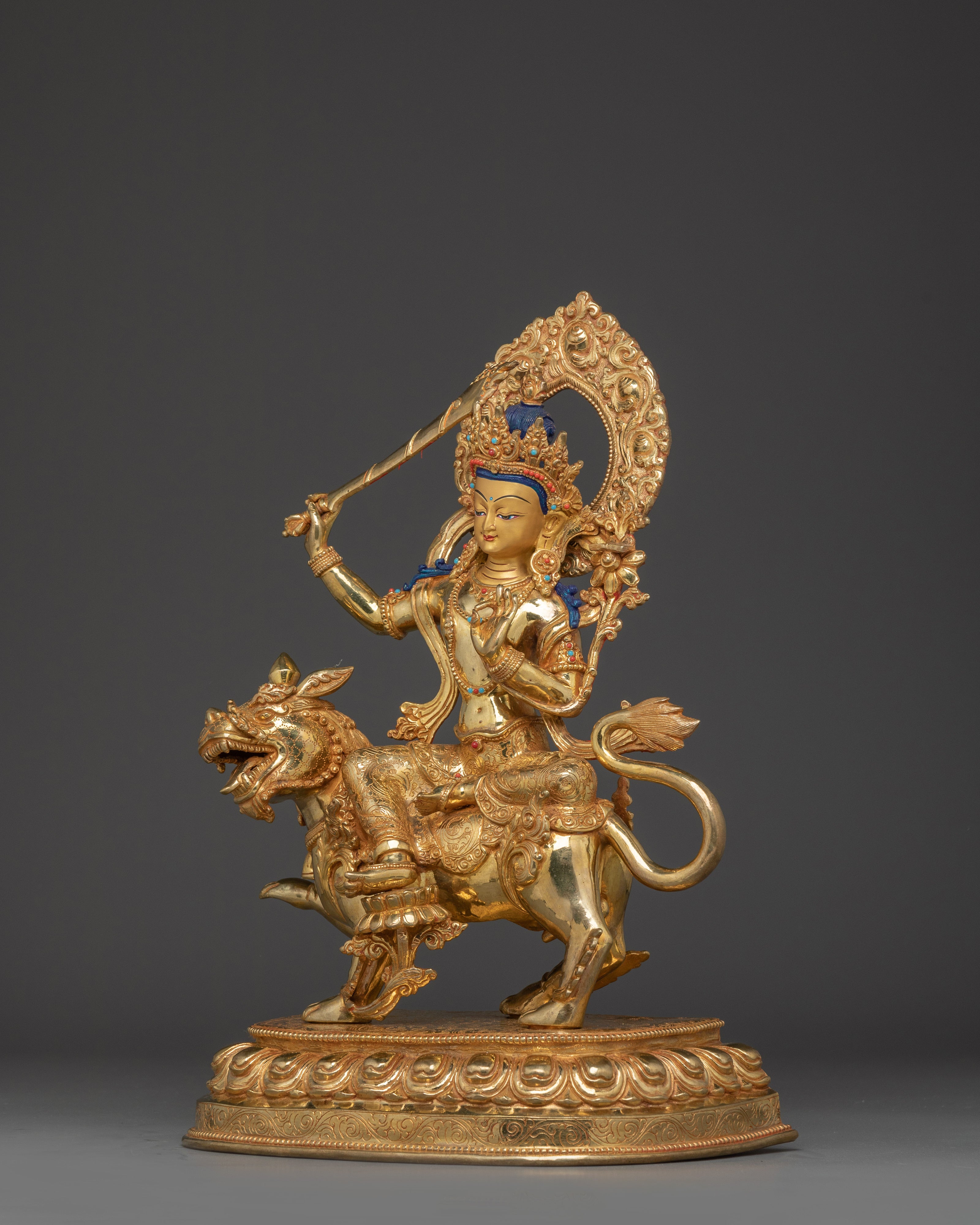 Wisdom Icon Manjushri Artwork | Divine Bodhisattva Manjughosa