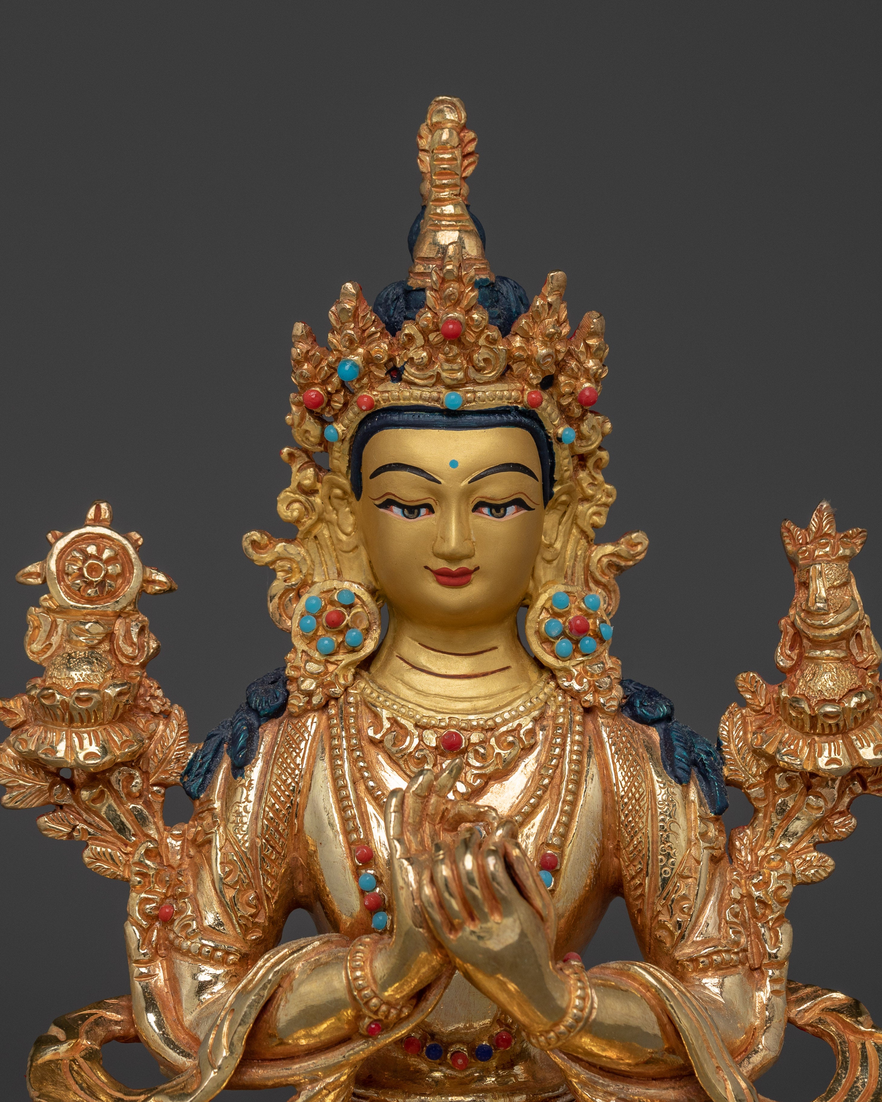 Maitreya Buddha Copper Statue | Buddha for Meditation and Shrine Decor