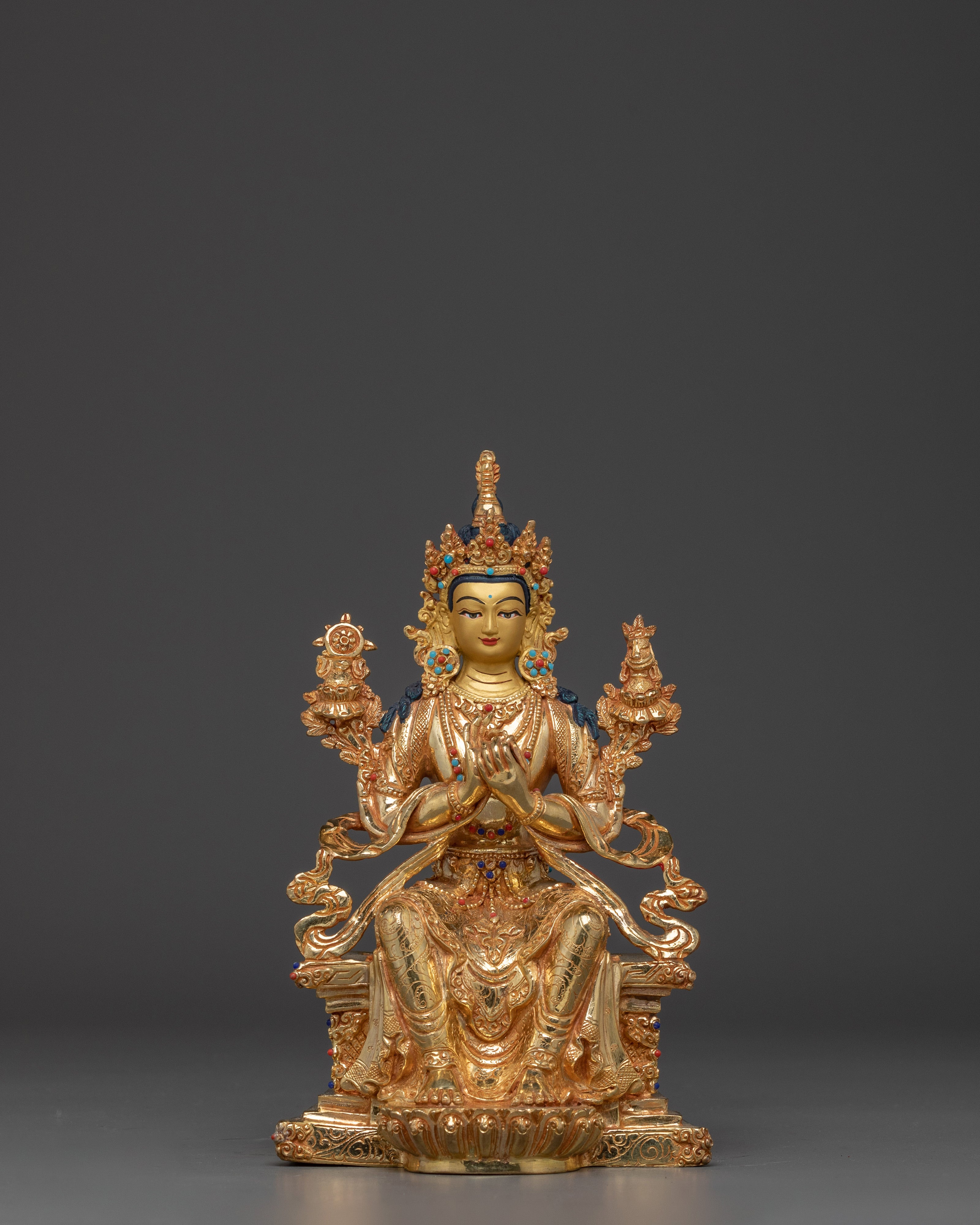 Maitreya Buddha Copper Statue | Buddha for Meditation and Shrine Decor