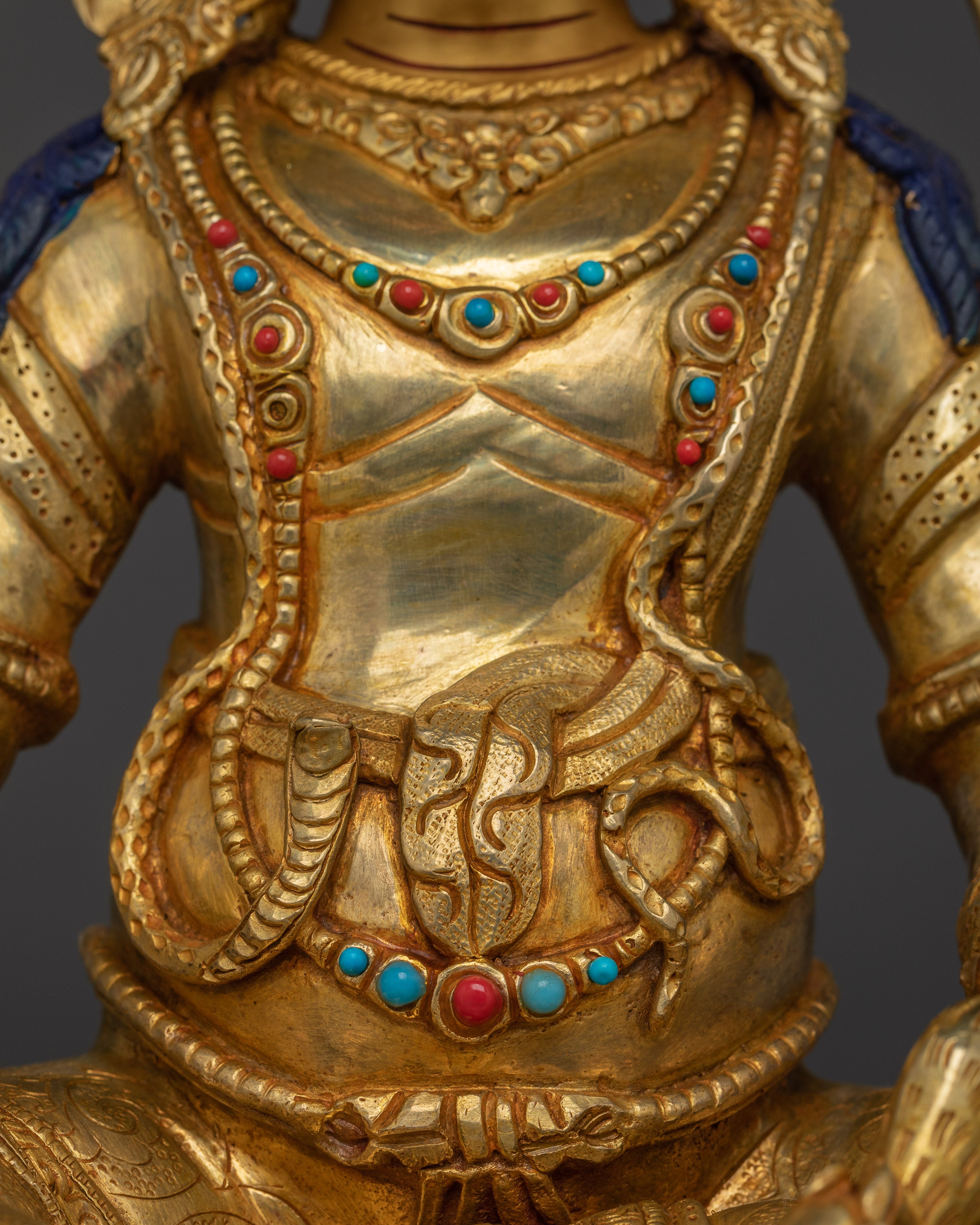 Dzambhala Copper Body Statue | Wealth and Prosperity Buddha