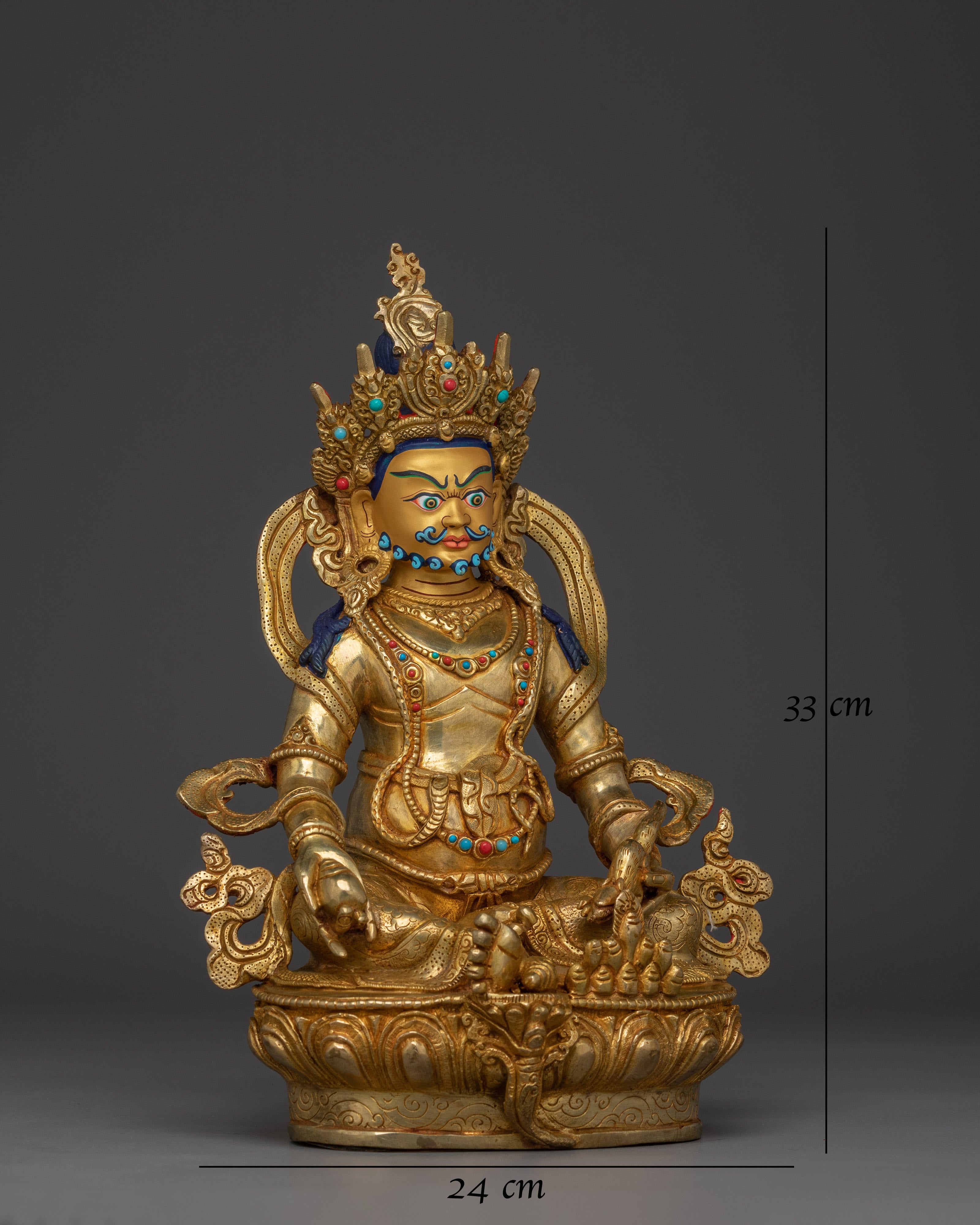 Dzambhala Copper Body Statue