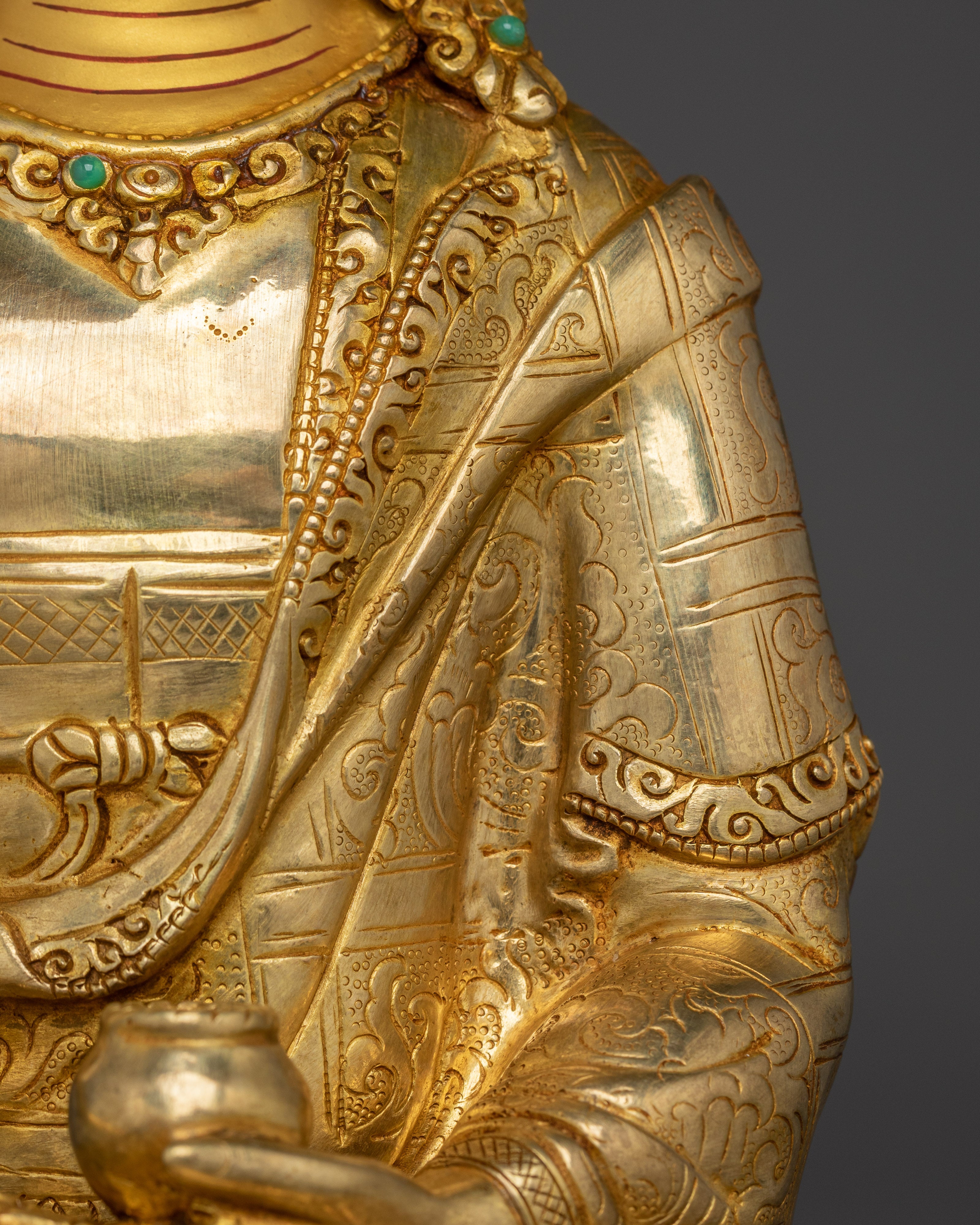 Awakened Royal Crown Shakyamuni Buddha Statue | Himalayan Golden Art