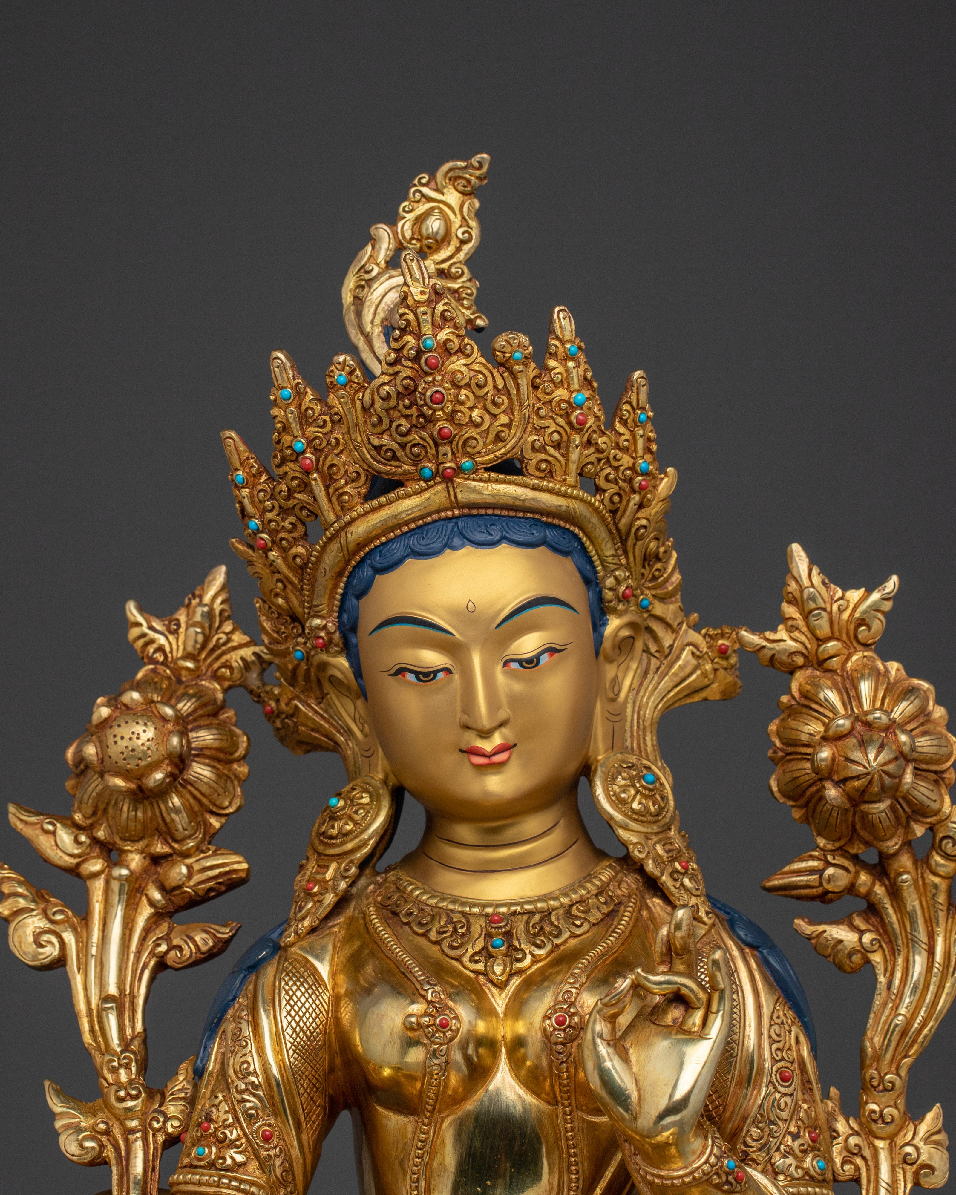 Vibrant Green Tara Statue | Shyama Tara - Swift Action Deity