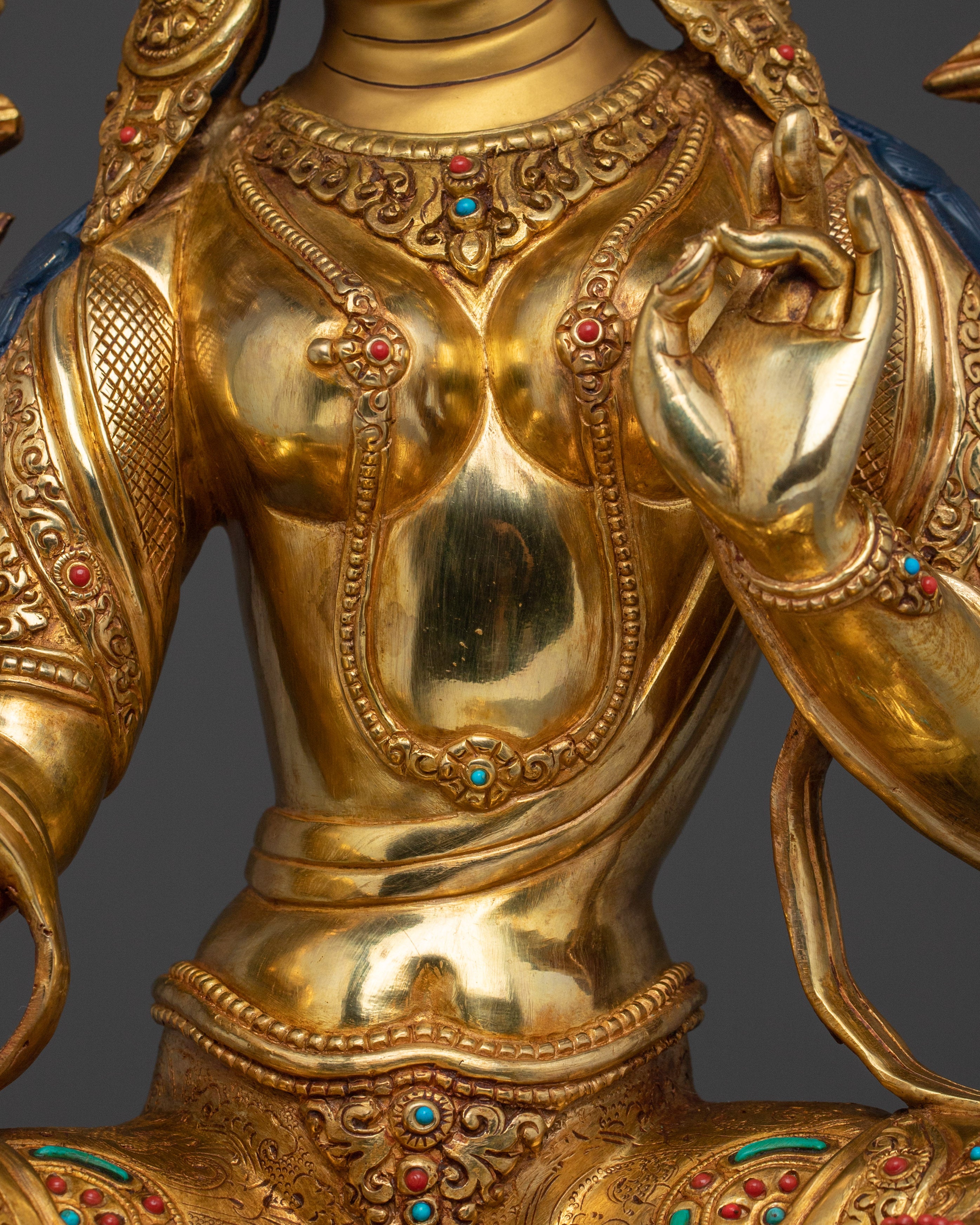 Vibrant Green Tara Statue | Shyama Tara - Swift Action Deity