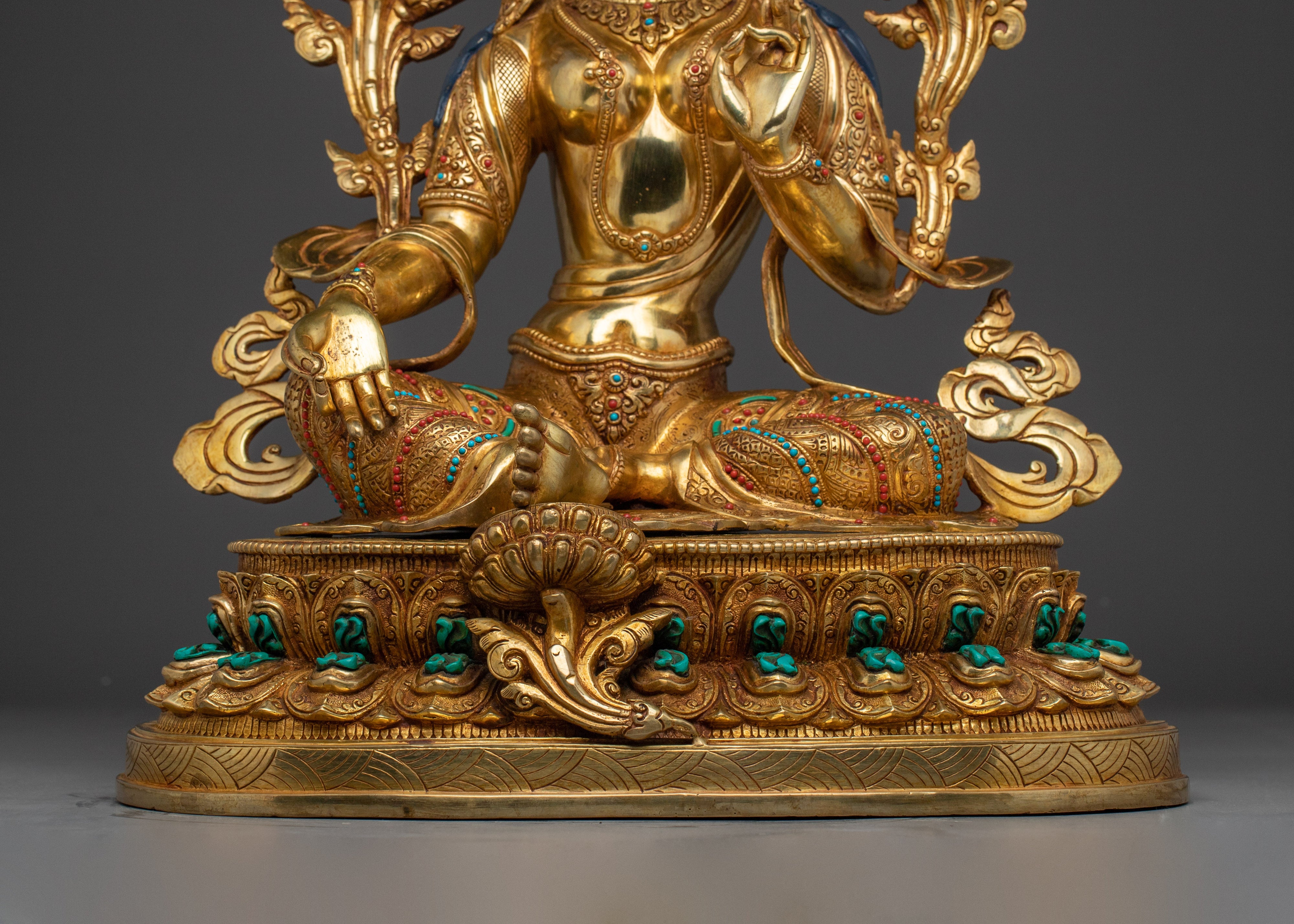 Vibrant Green Tara Statue | Shyama Tara - Swift Action Deity