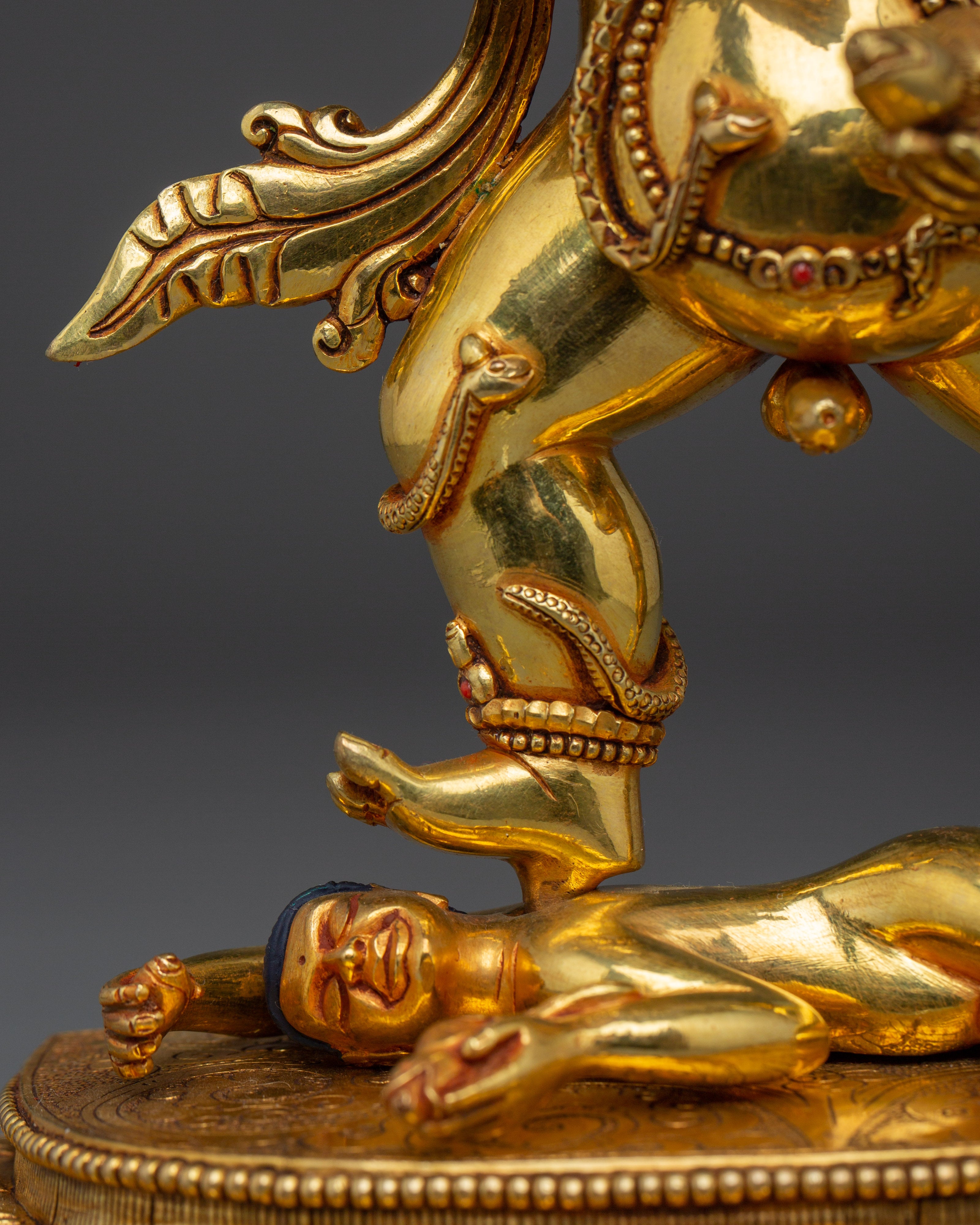 Wealth Guardian Black Dzambhala | Himalayan Handmade Artwork