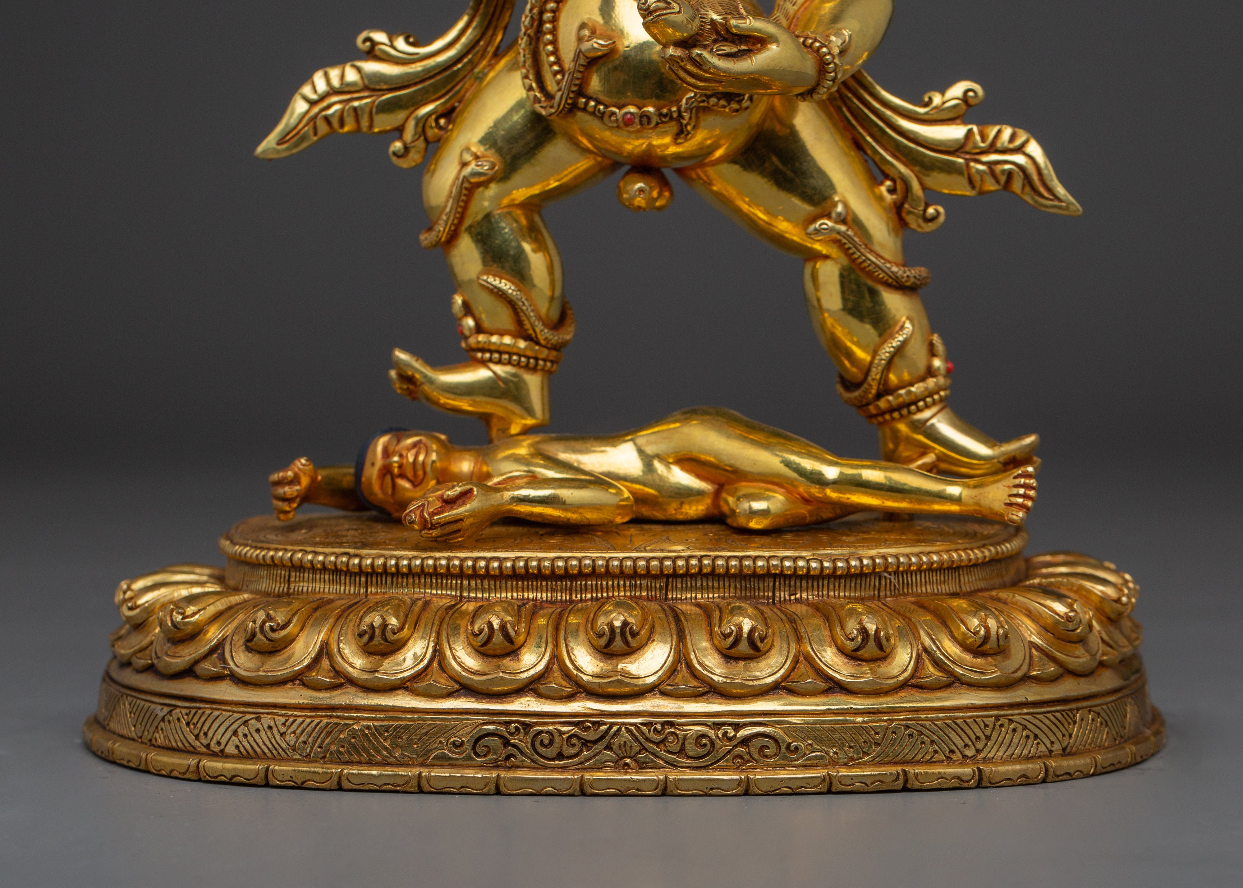 Wealth Guardian Black Dzambhala | Himalayan Handmade Artwork