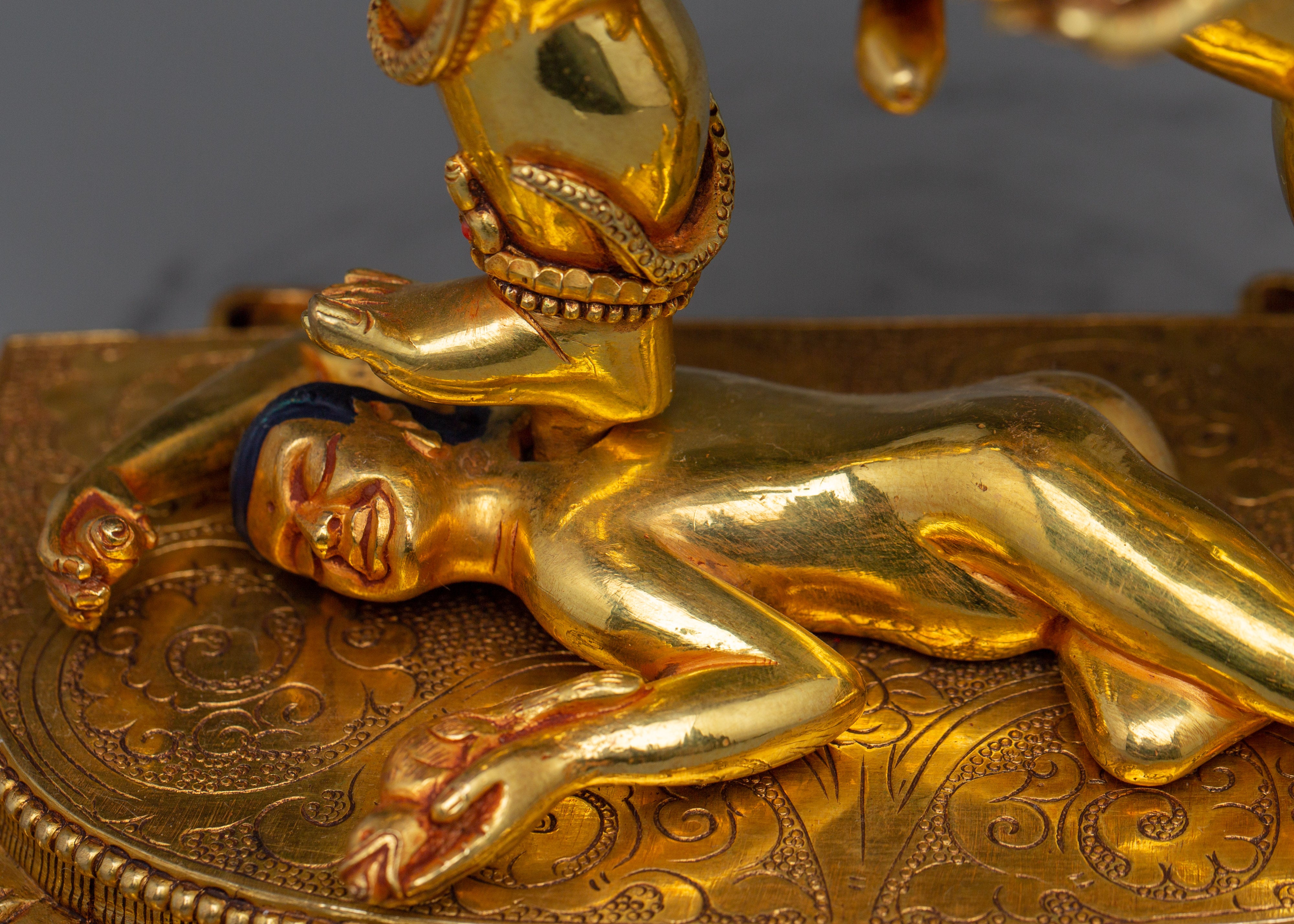 Wealth Guardian Black Dzambhala | Himalayan Handmade Artwork