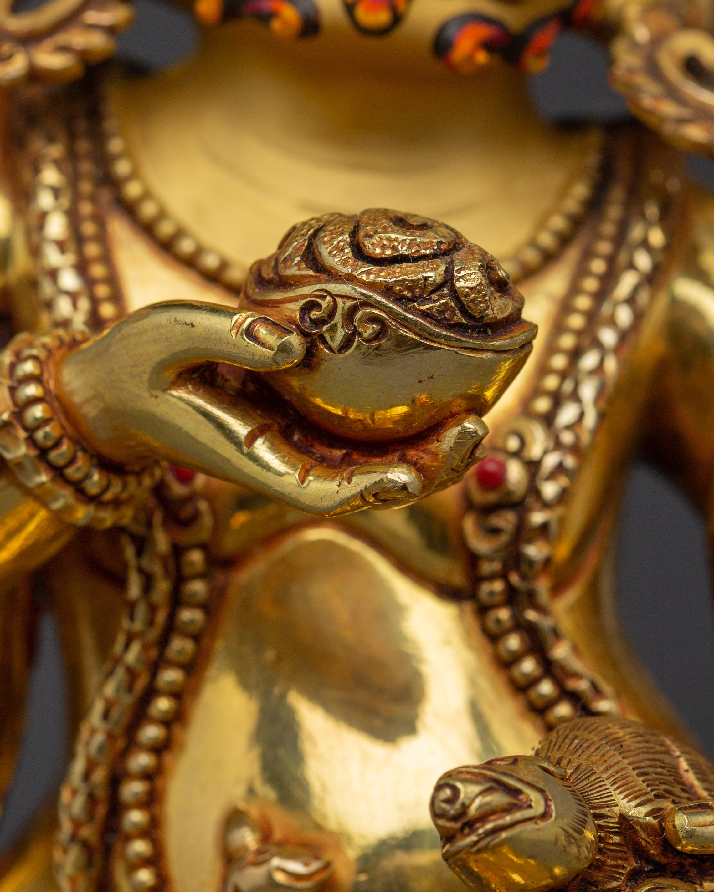 Wealth Guardian Black Dzambhala | Himalayan Handmade Artwork