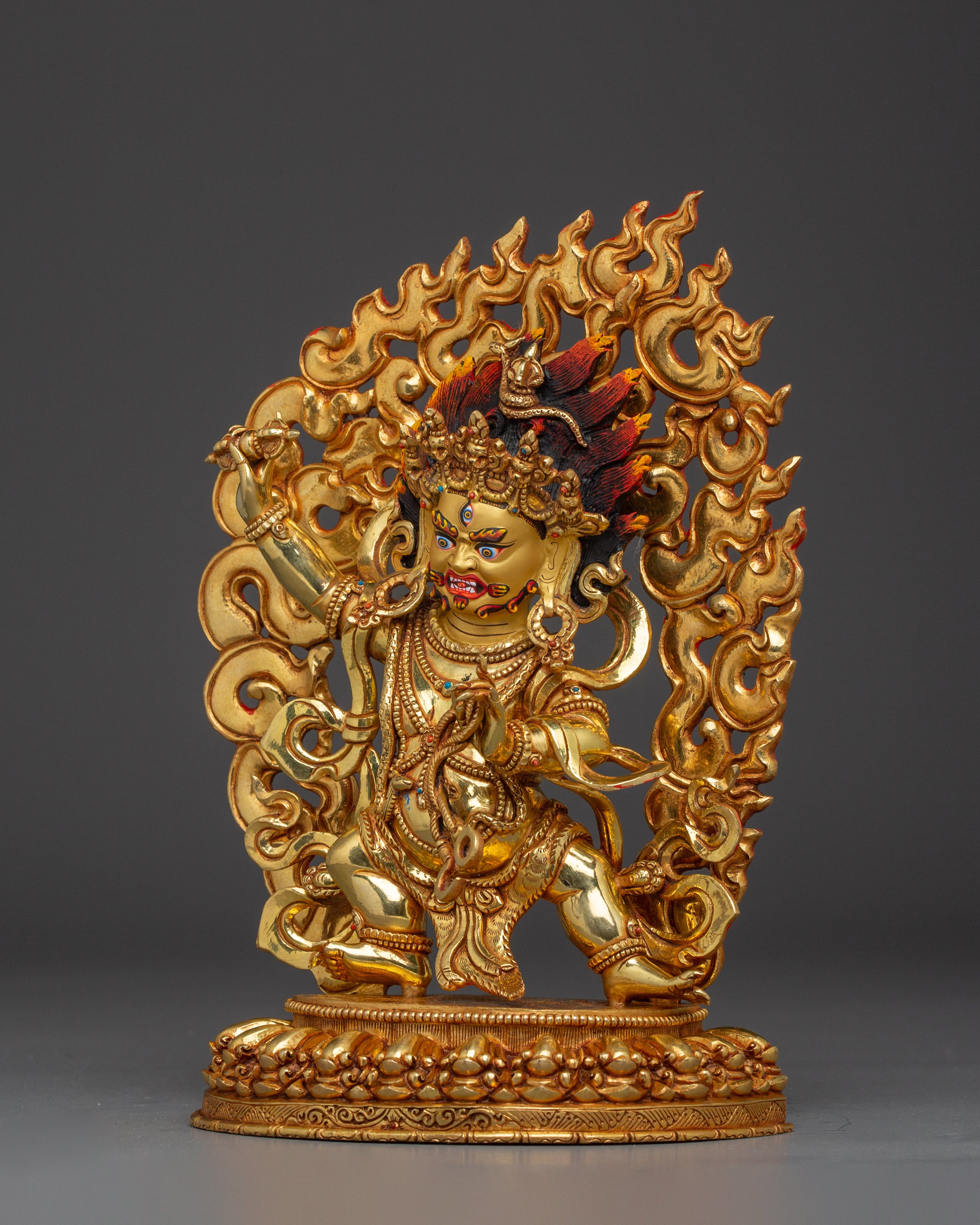 Vajrapani Flaming hlao Statue | Wrathful Bodhisattva Figurine