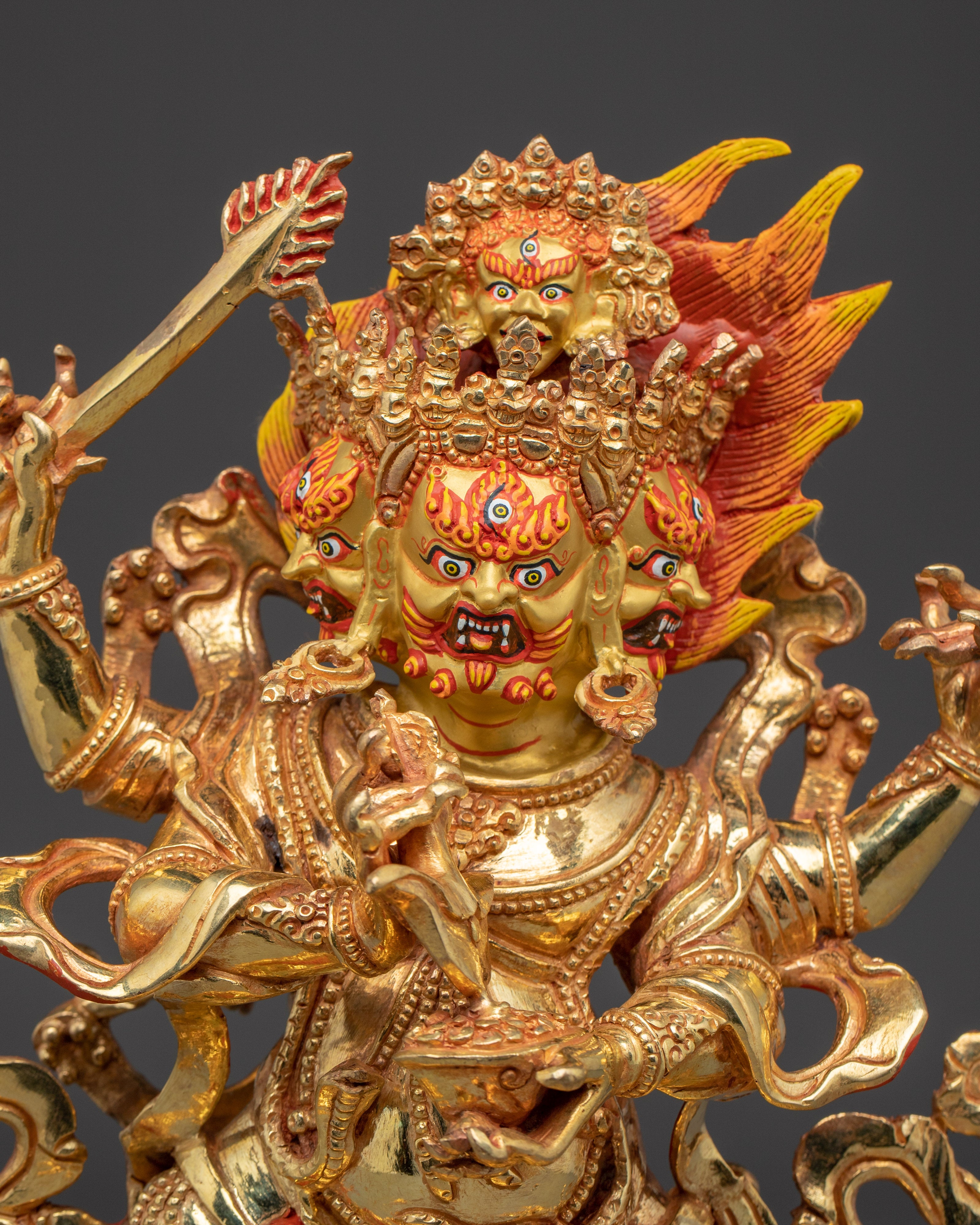 Statue of Four Armed Mahakala | Buddhist Protector