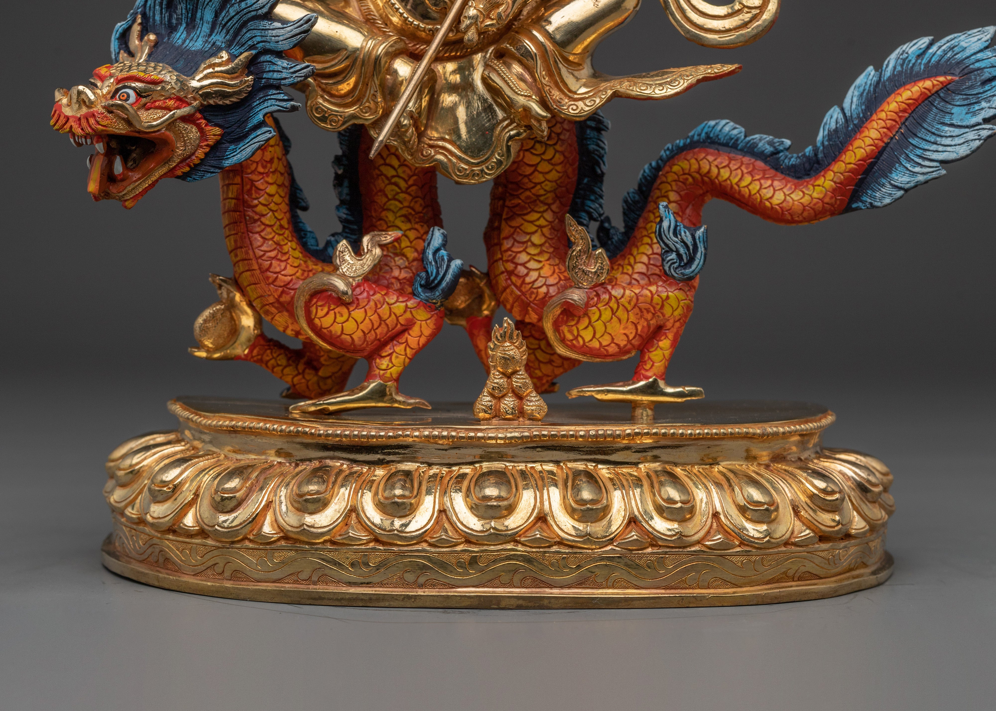 Wealth Deity White Dzambhala Statue | Prosperity Deity