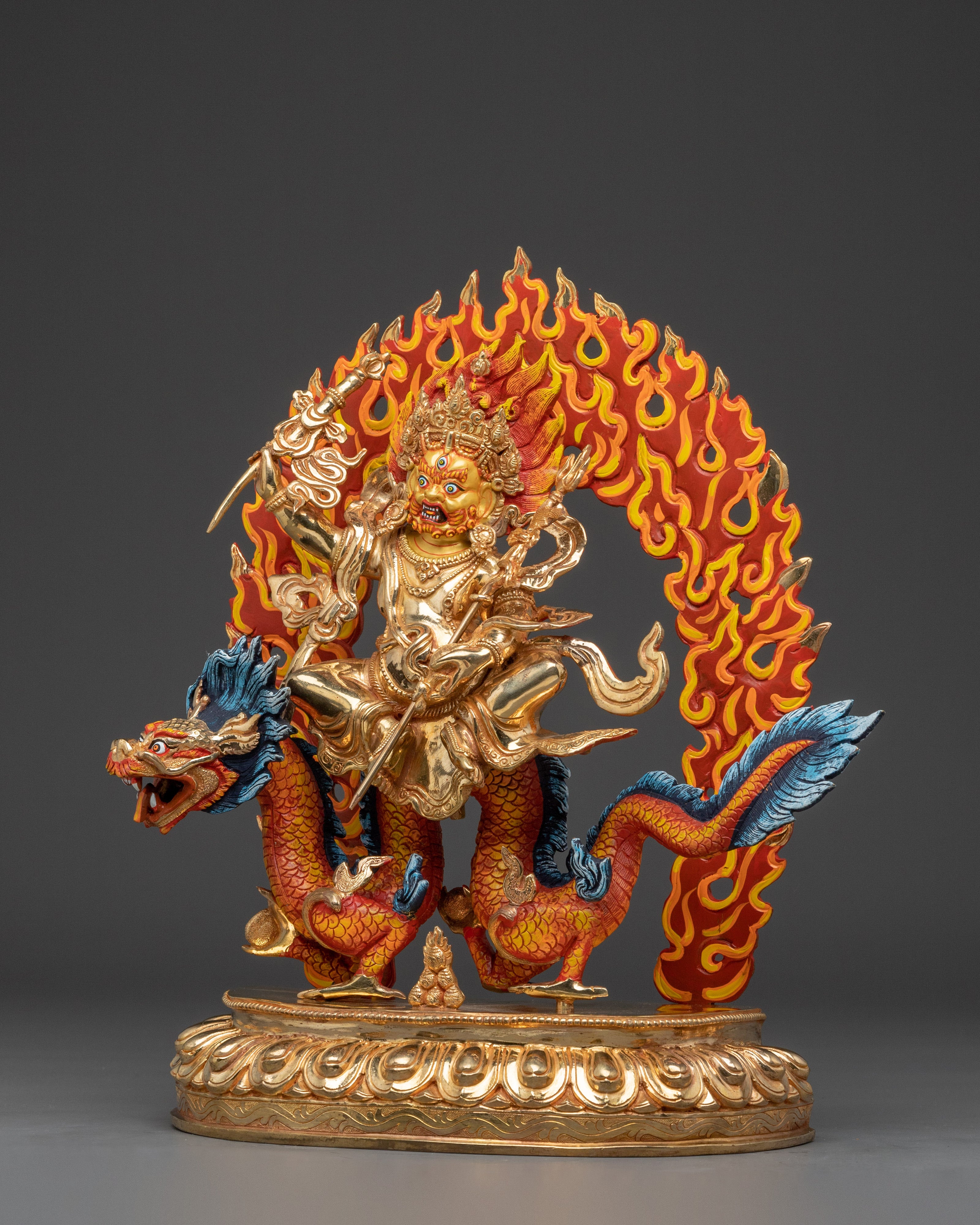 Wealth Deity White Dzambhala Statue | Prosperity Deity