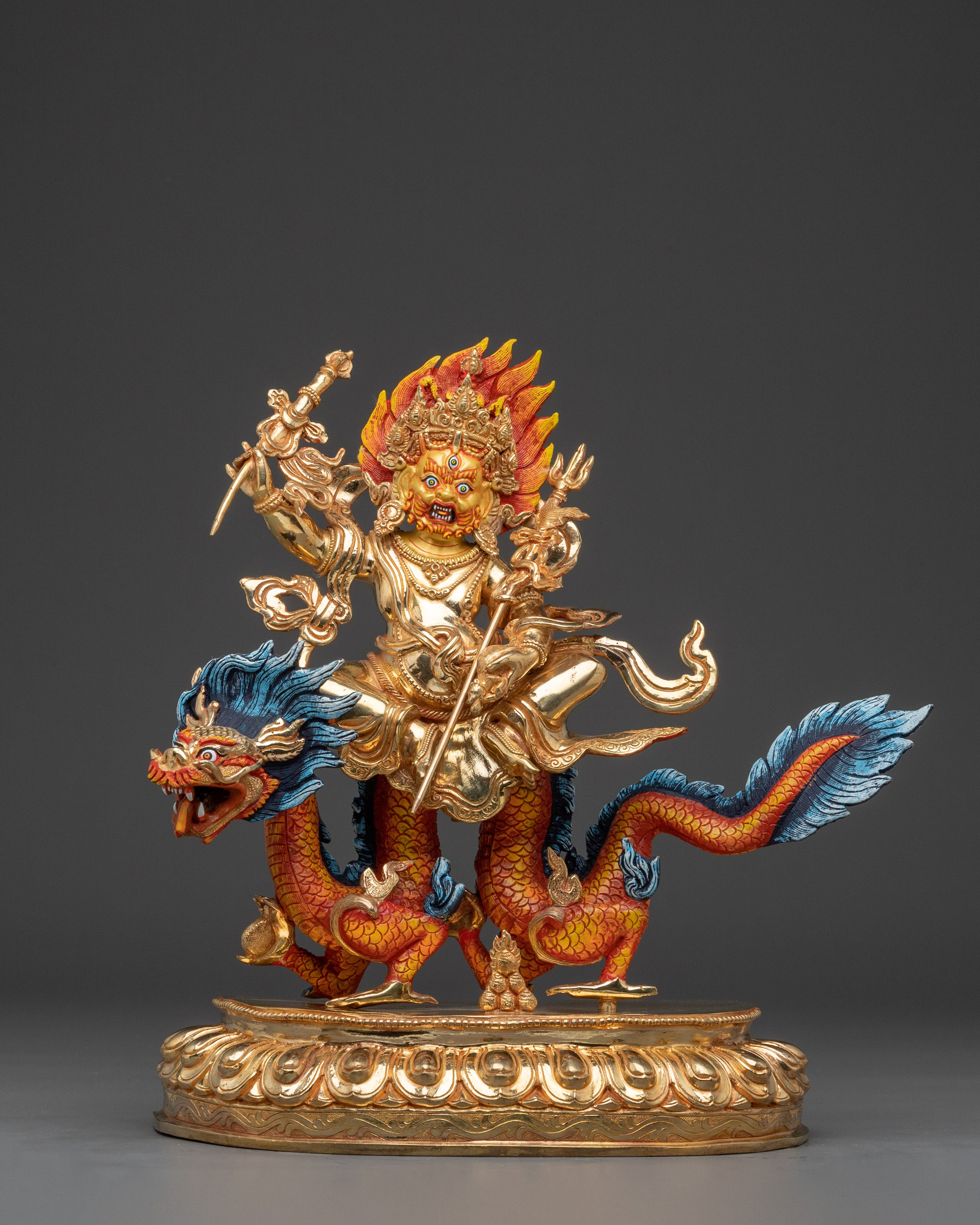 Wealth Deity White Dzambhala Statue | Prosperity Deity